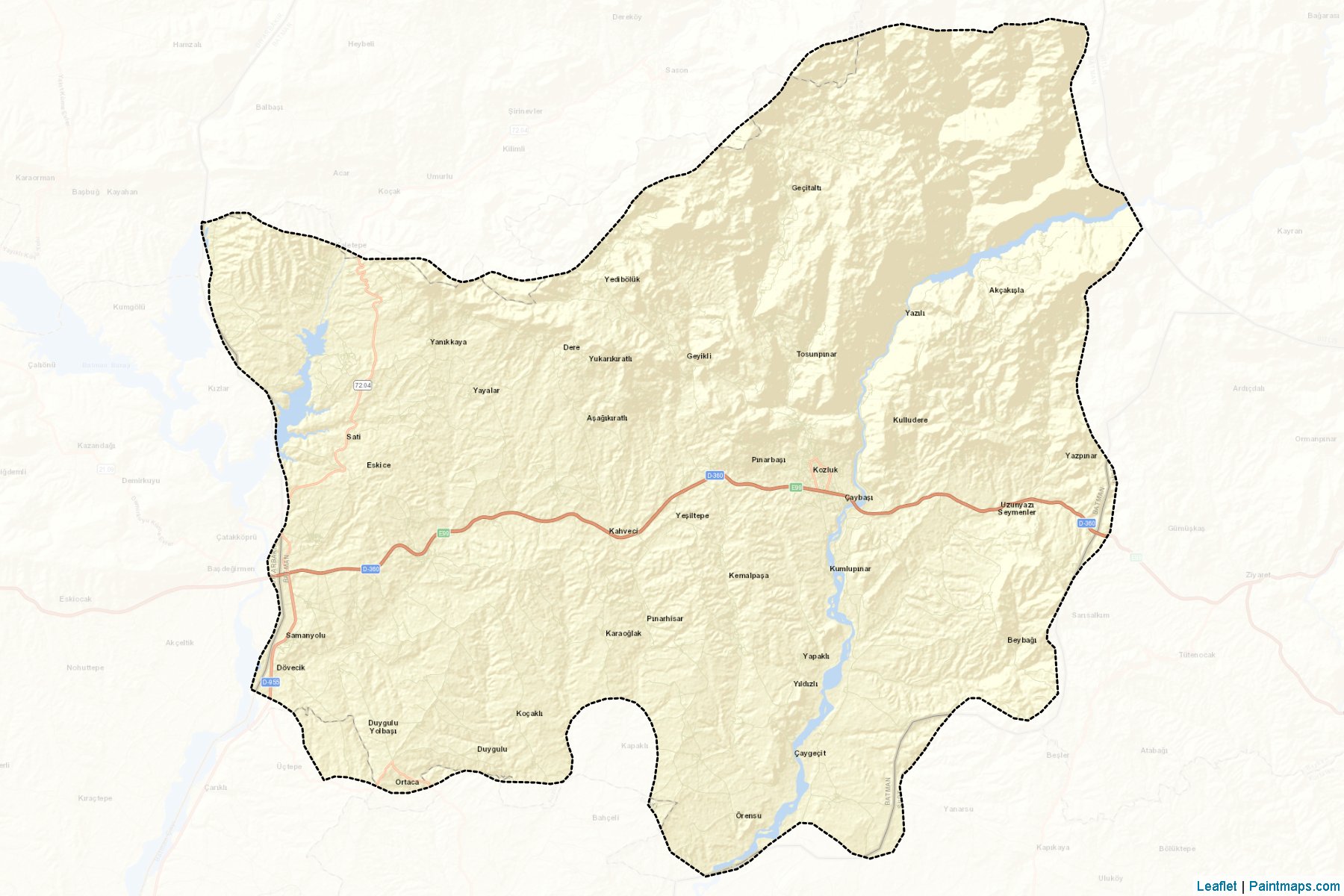 Muestras de recorte de mapas Kozluk (Batman)-2