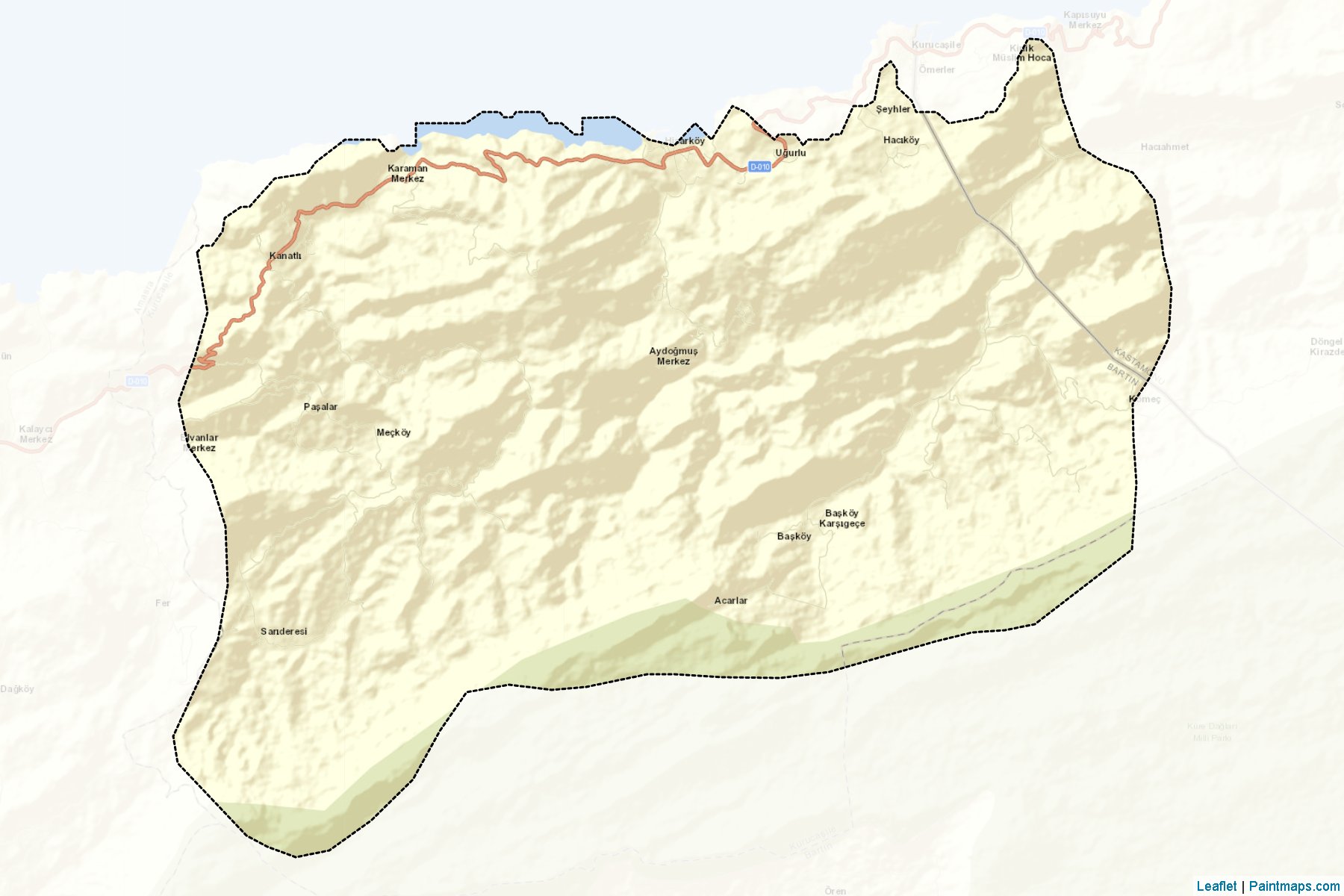 Muestras de recorte de mapas Kurucaşile (Bartin)-2