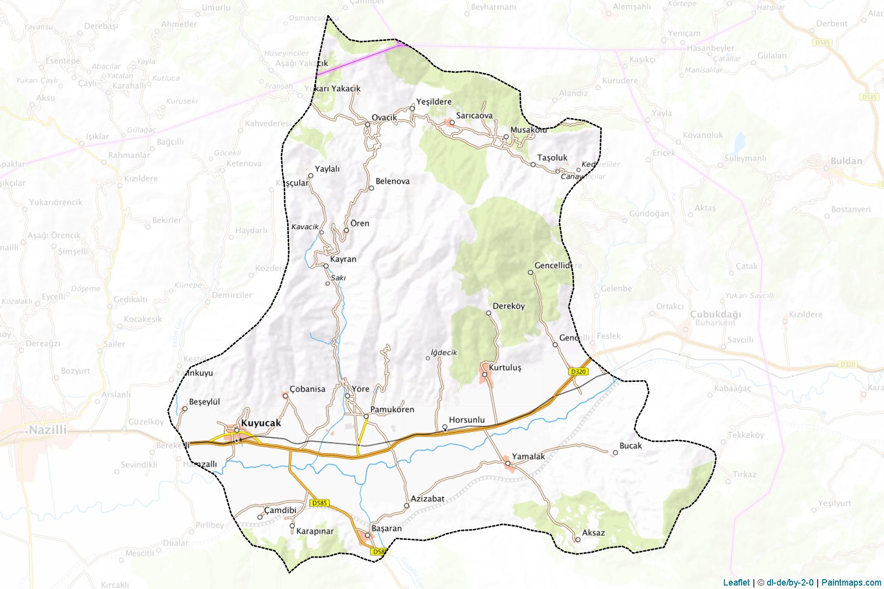 Kuyucak (Aydın) Haritası Örnekleri-1