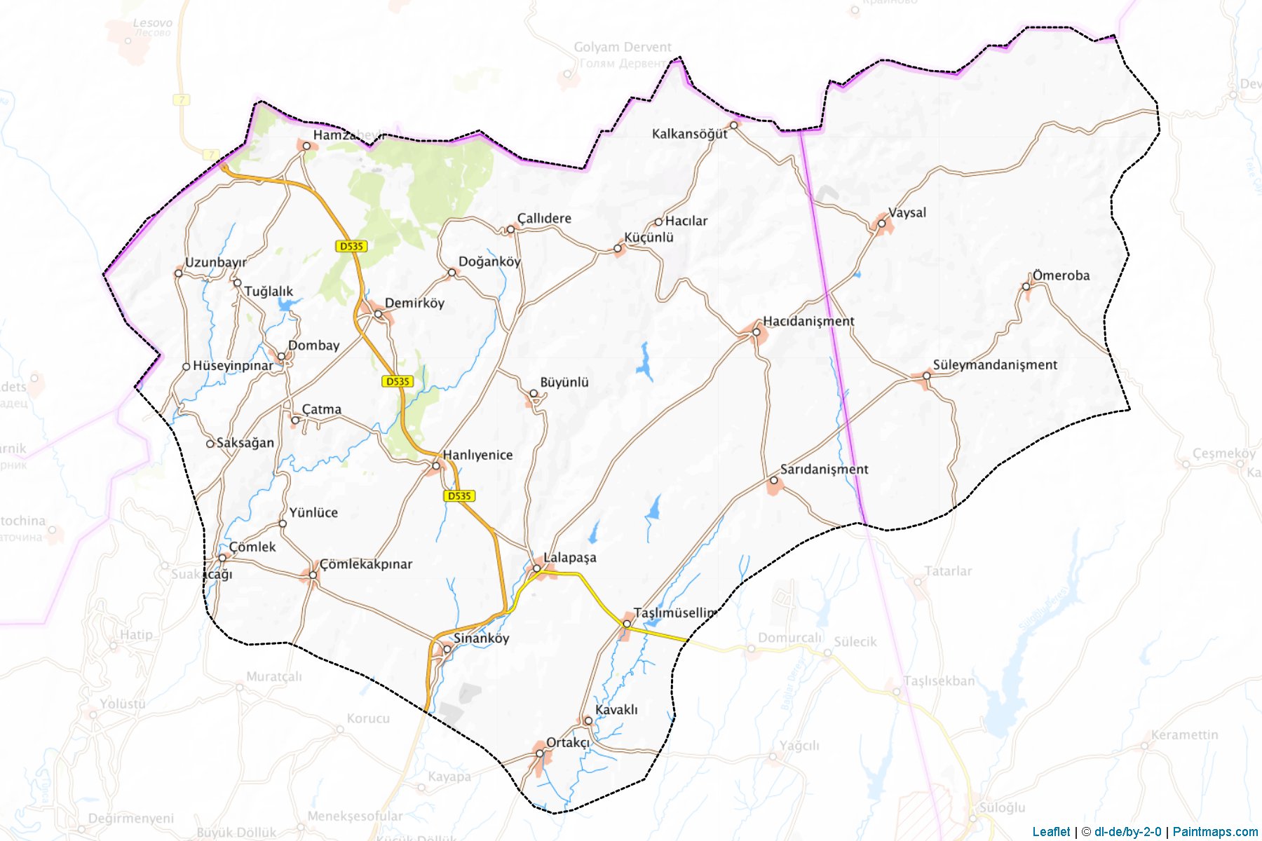 Muestras de recorte de mapas Lalapaşa (Edirne)-1