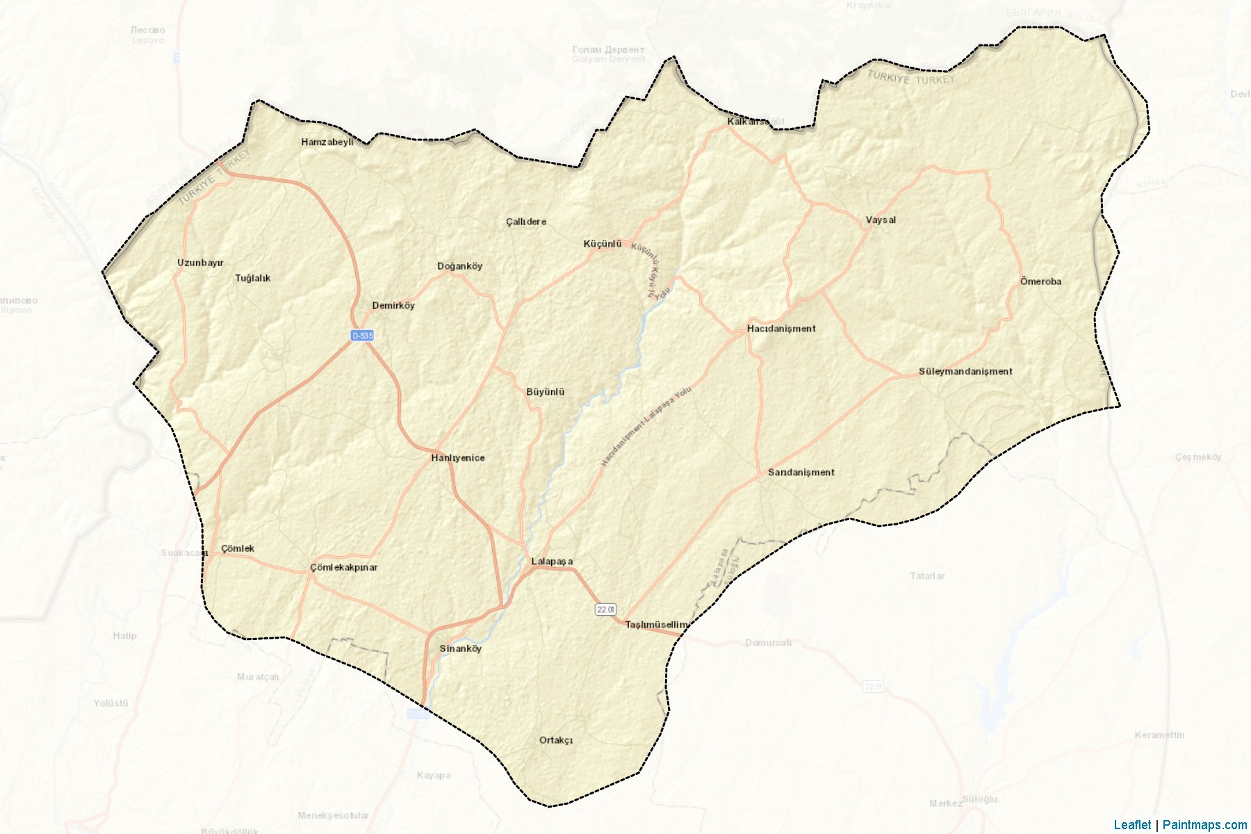 Muestras de recorte de mapas Lalapaşa (Edirne)-2