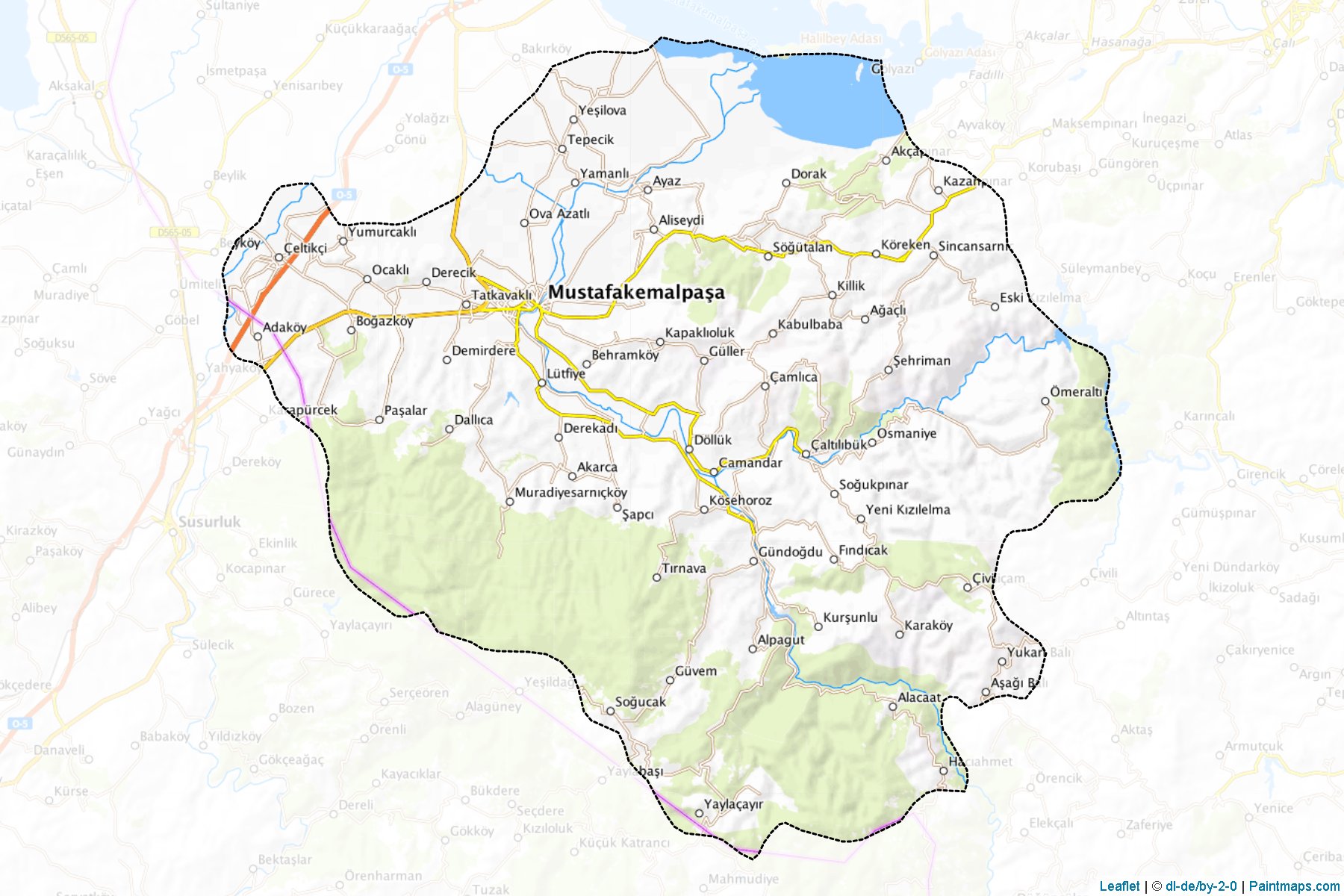 Mustafa Kemalpasa (Bursa) Map Cropping Samples-1