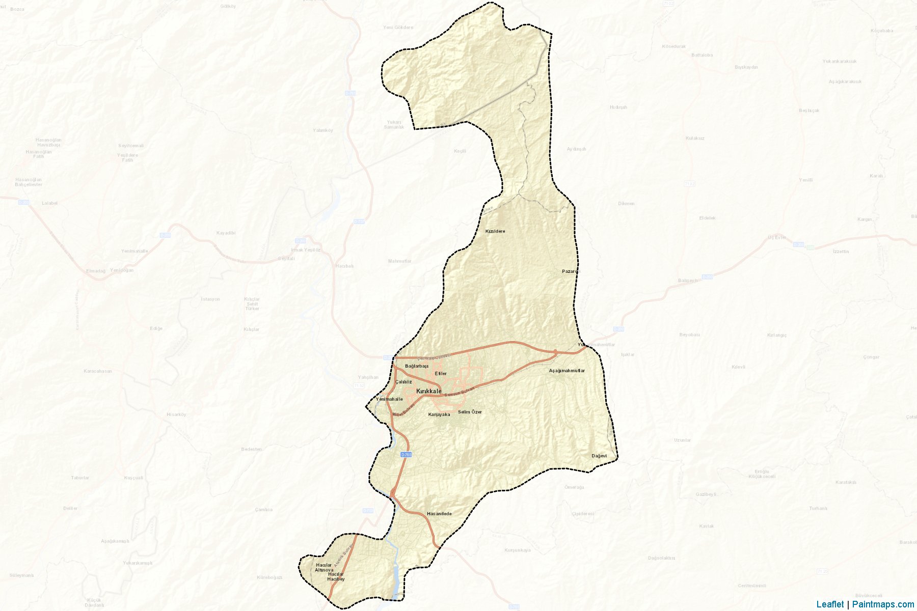 Balışeyh (Kinkkale) Map Cropping Samples-2