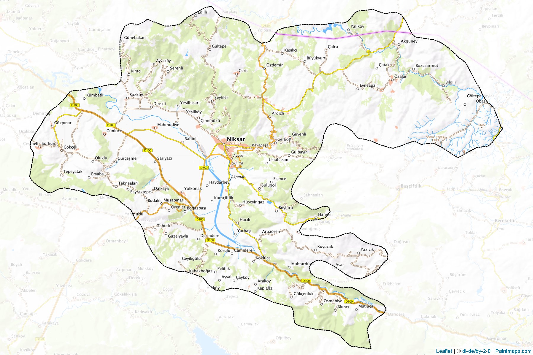 Muestras de recorte de mapas Niksar (Tokat)-1