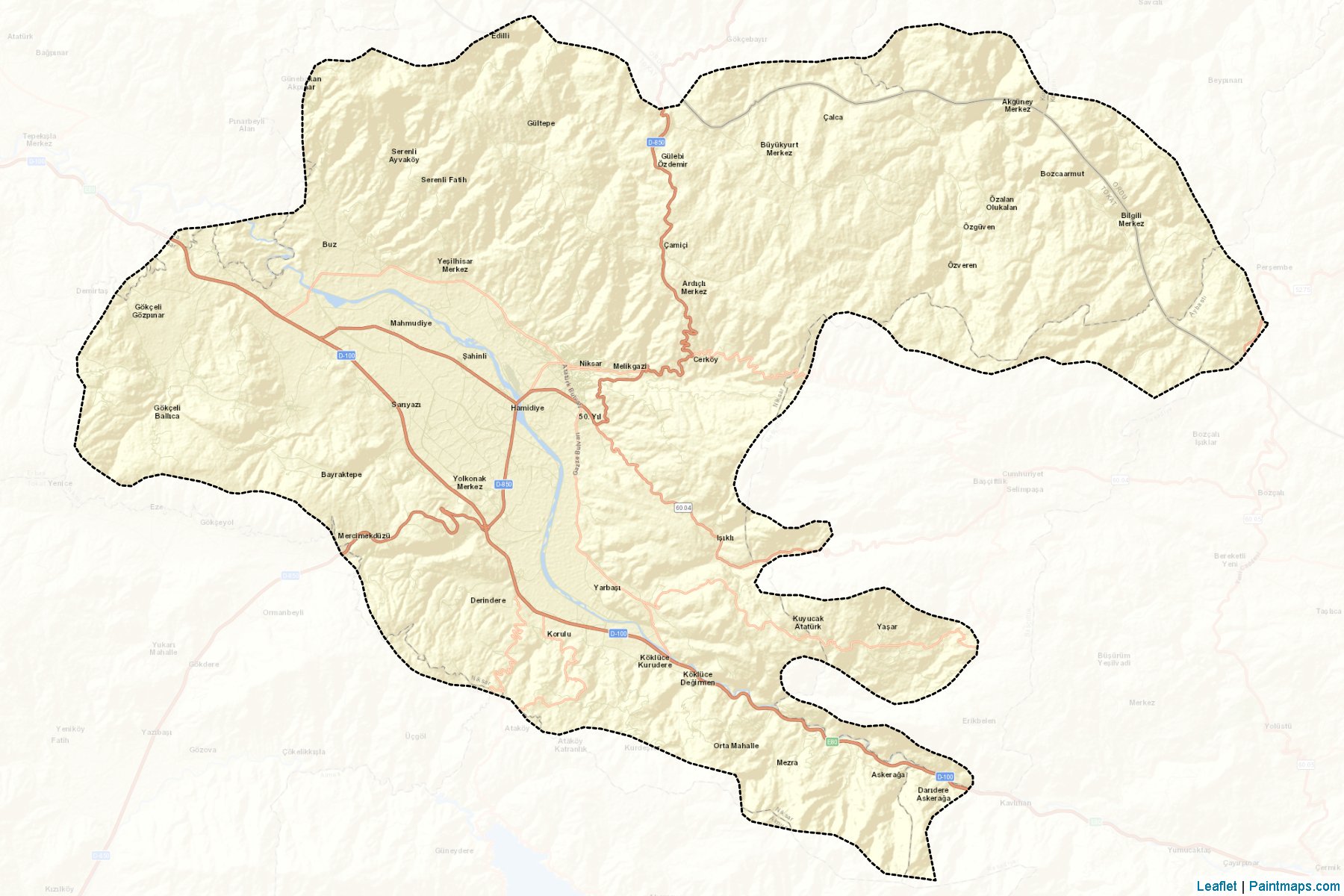 Muestras de recorte de mapas Niksar (Tokat)-2