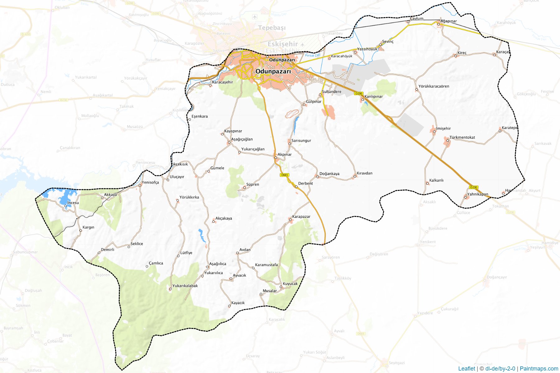 Muestras de recorte de mapas Odunpazarı (Eskisehir)-1