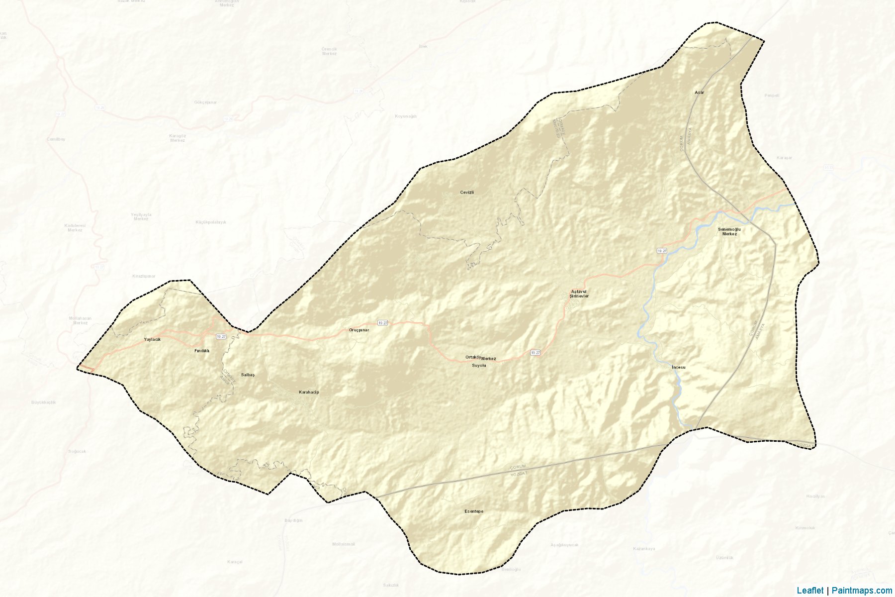 Muestras de recorte de mapas Ortaköy (Corum)-2