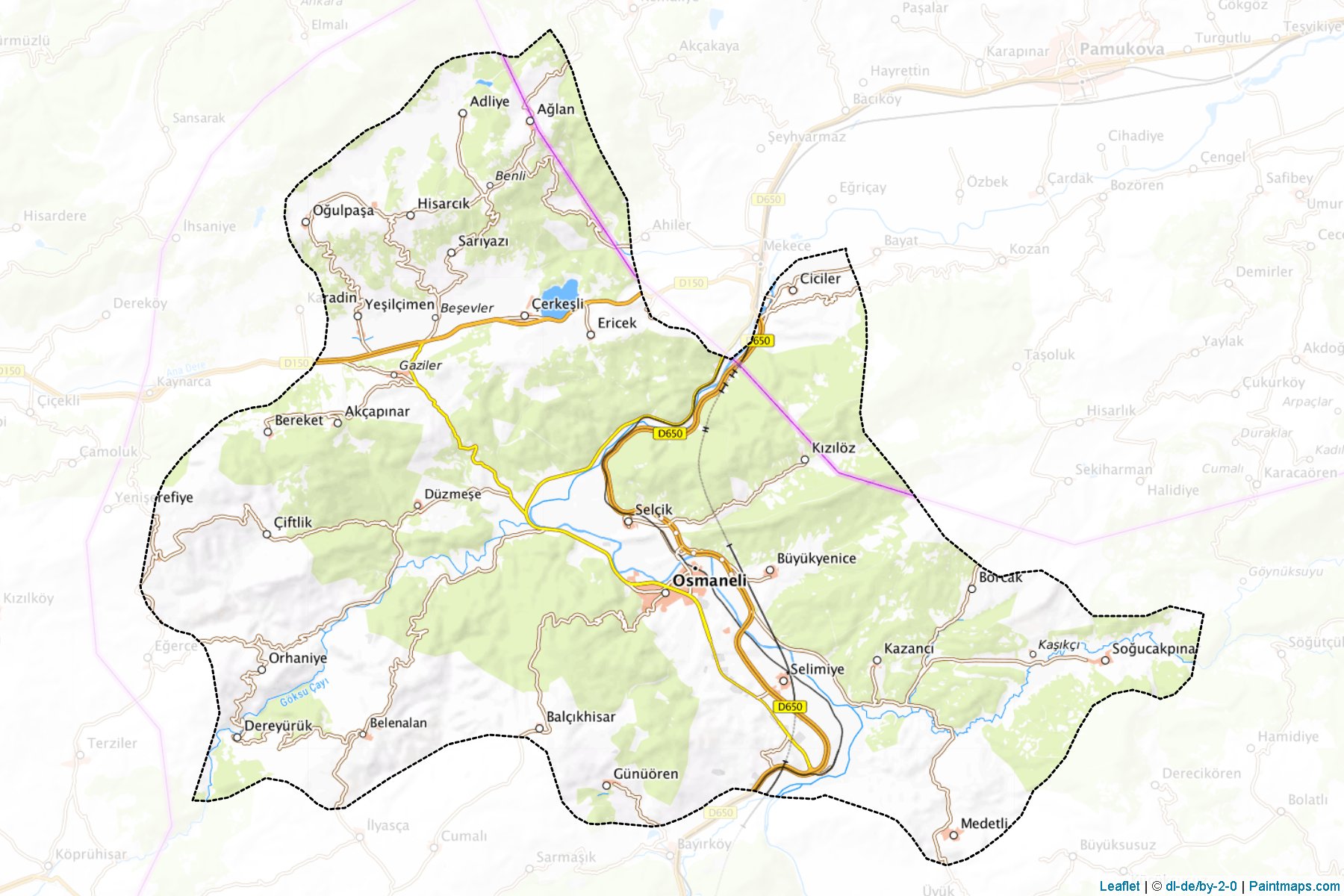 Muestras de recorte de mapas Osmaneli (Bilecik)-1