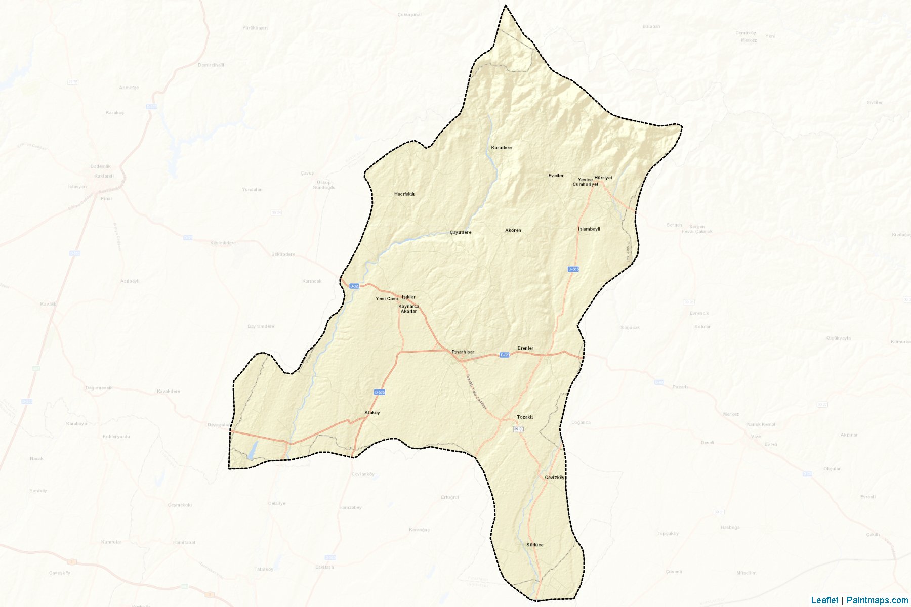 Pinarhisar (Kirklareli) Map Cropping Samples-2