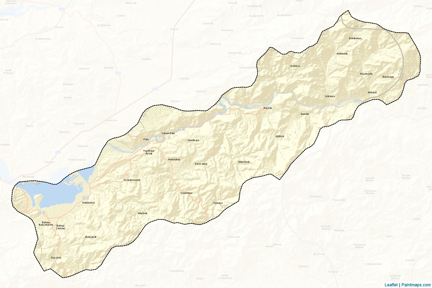 Palu (Elazığ) Haritası Örnekleri-2