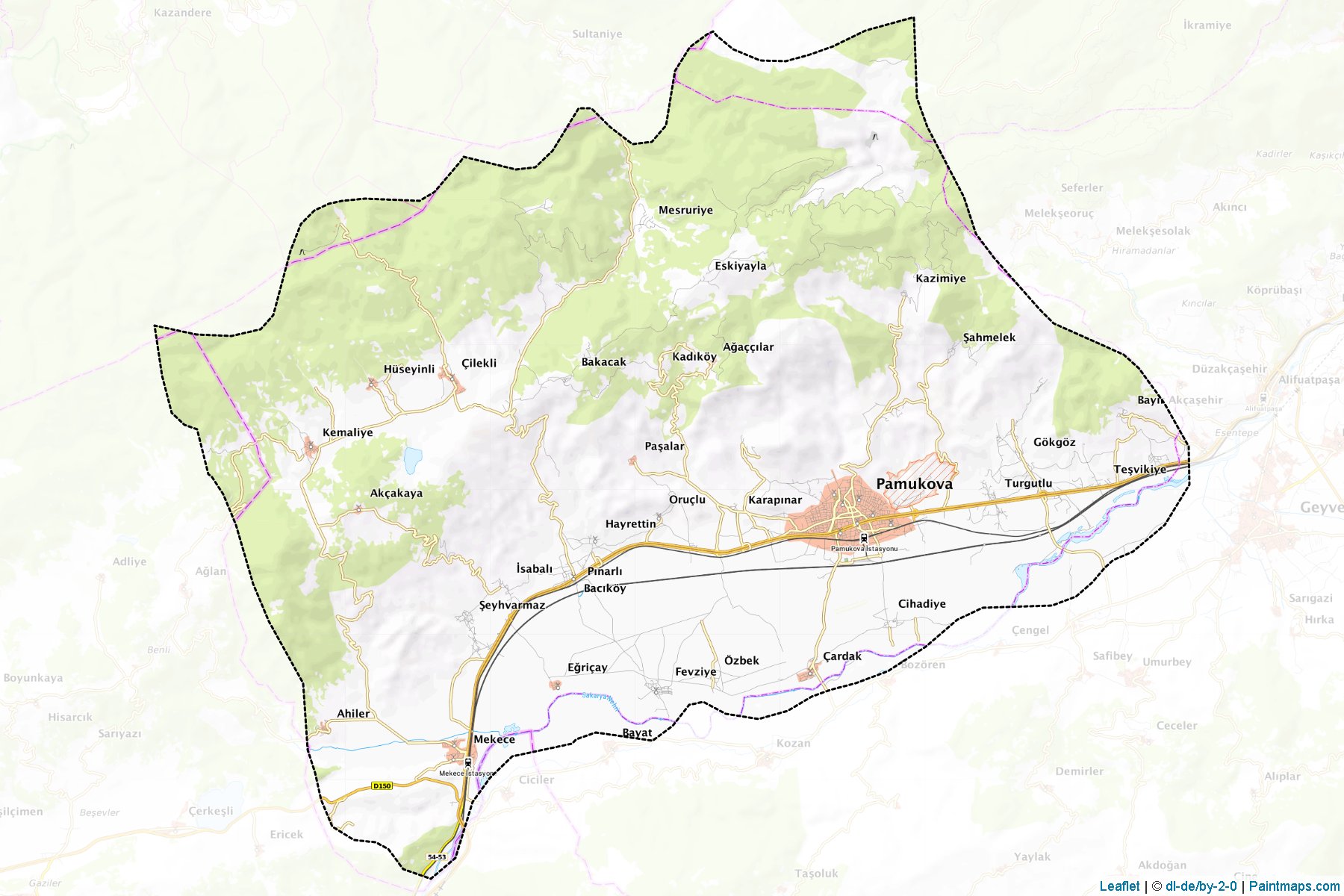 Muestras de recorte de mapas Pamukova (Sakarya)-1