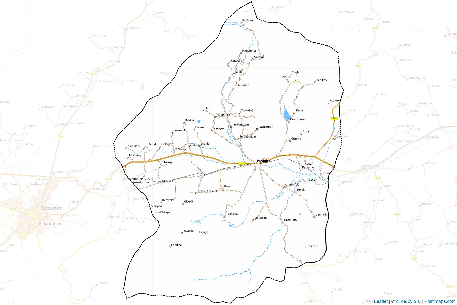 Pasinler (Erzurum) Haritası Örnekleri-1