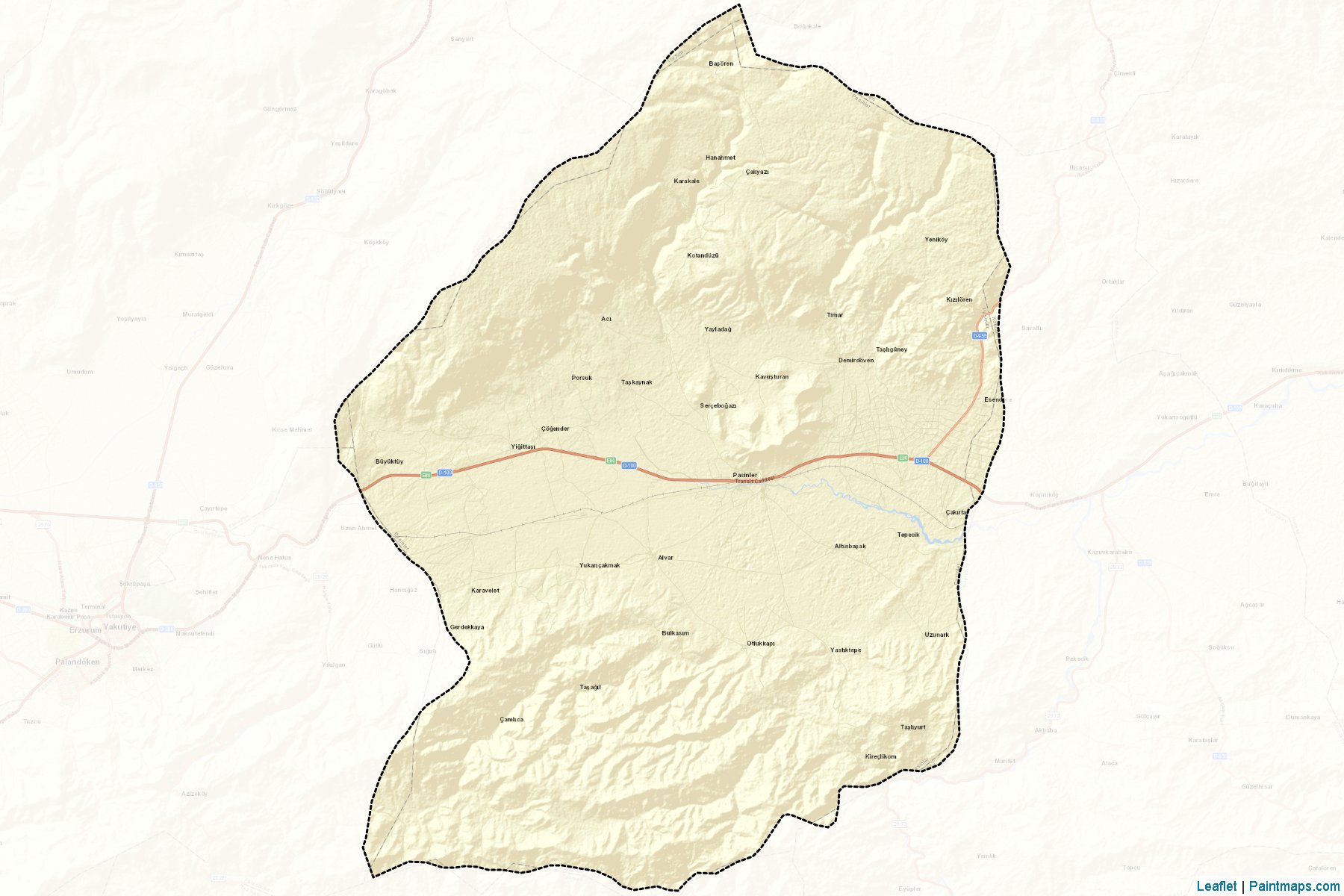 Pasinler (Erzurum) Haritası Örnekleri-2