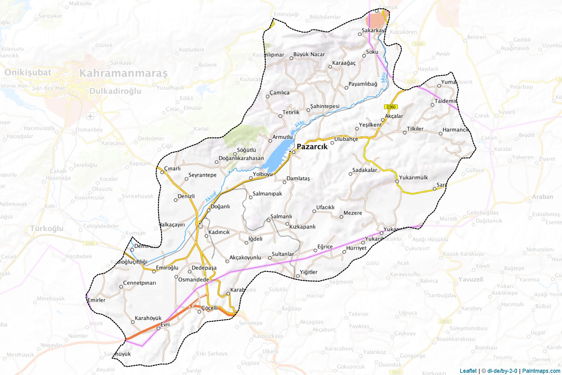 Pazarcık (Kahramanmaraş) Haritası Örnekleri-1