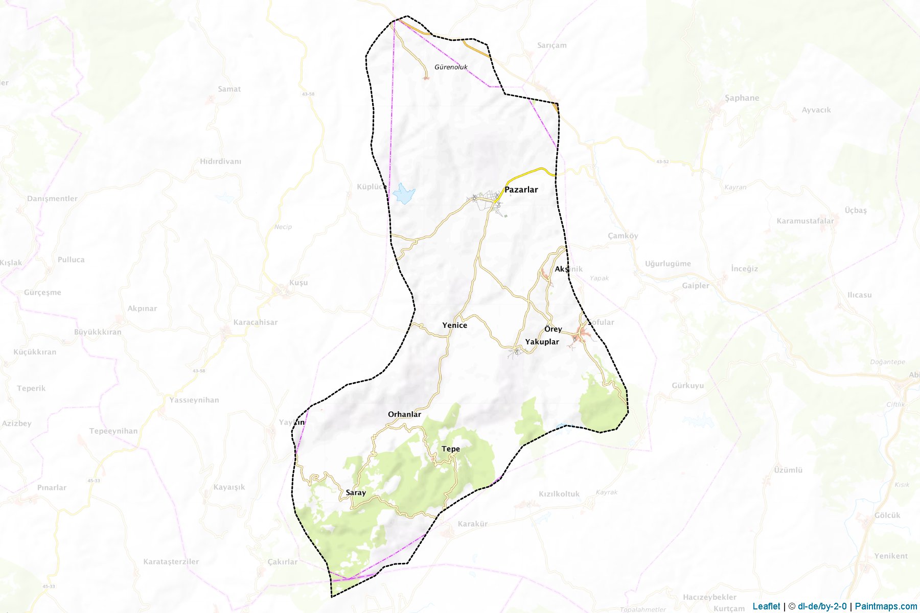 Pazarlar (Kutahya) Map Cropping Samples-1