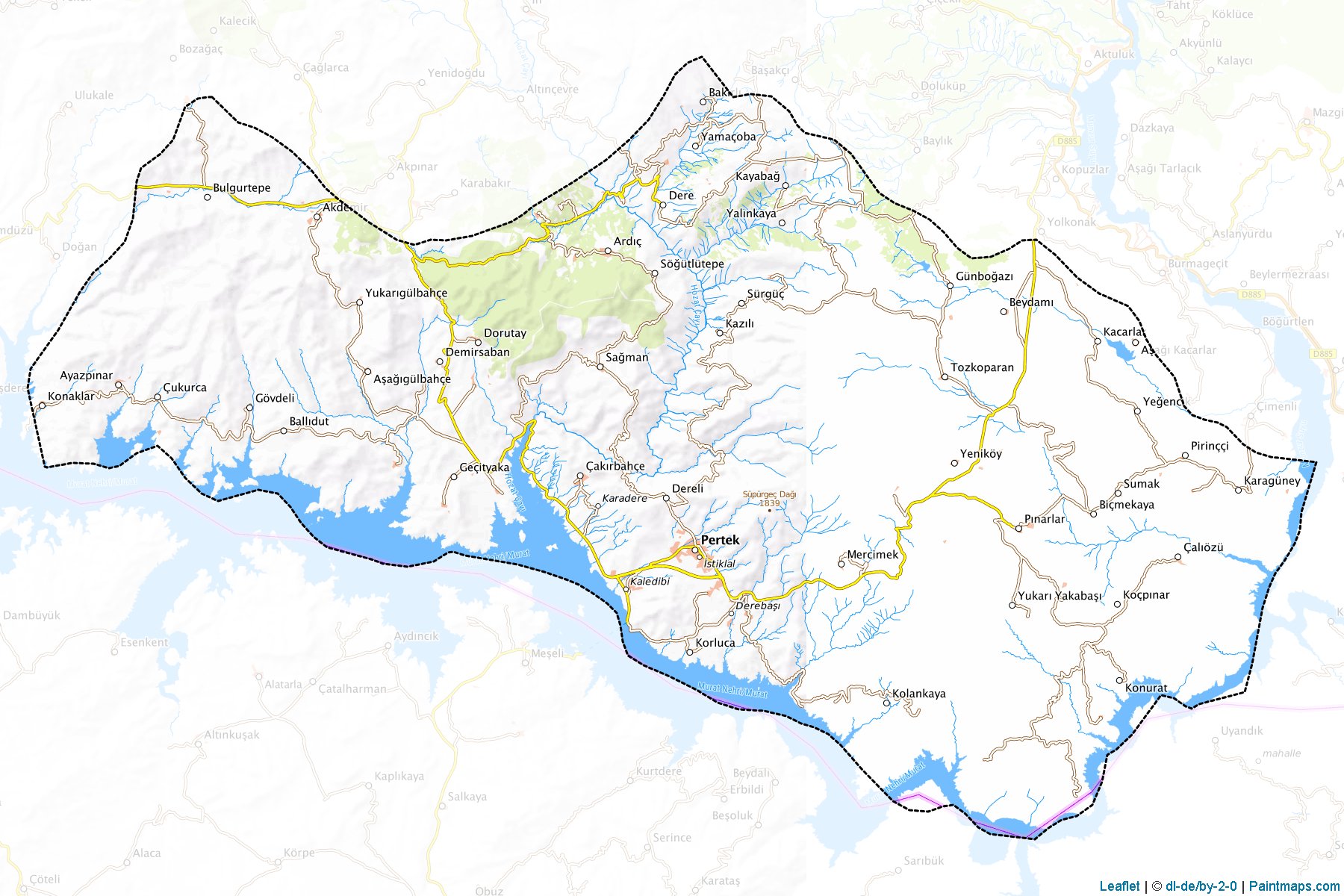 Pertek (Tunceli) Map Cropping Samples-1