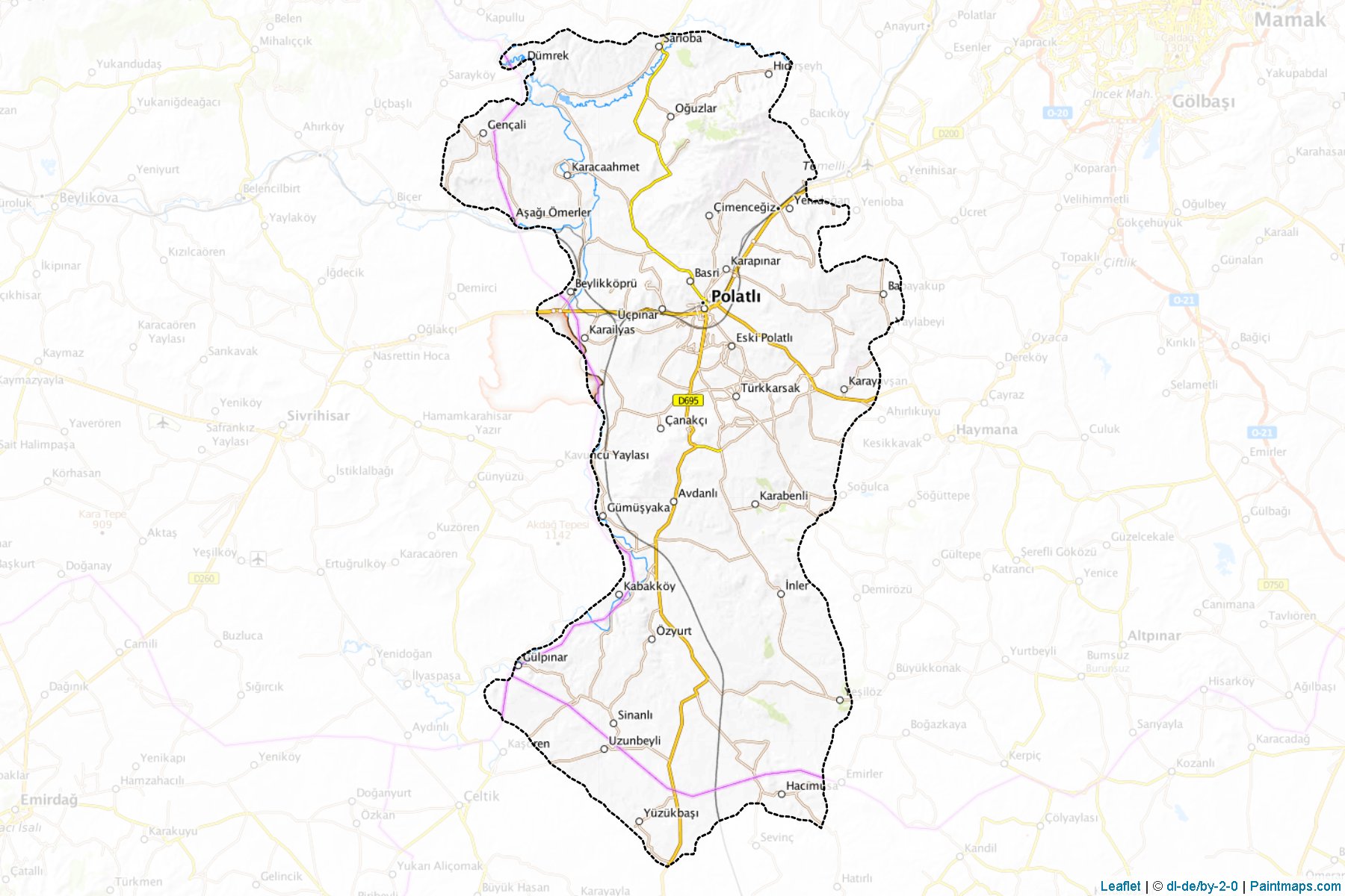 Polatli (Ankara Province) Map Cropping Samples-1