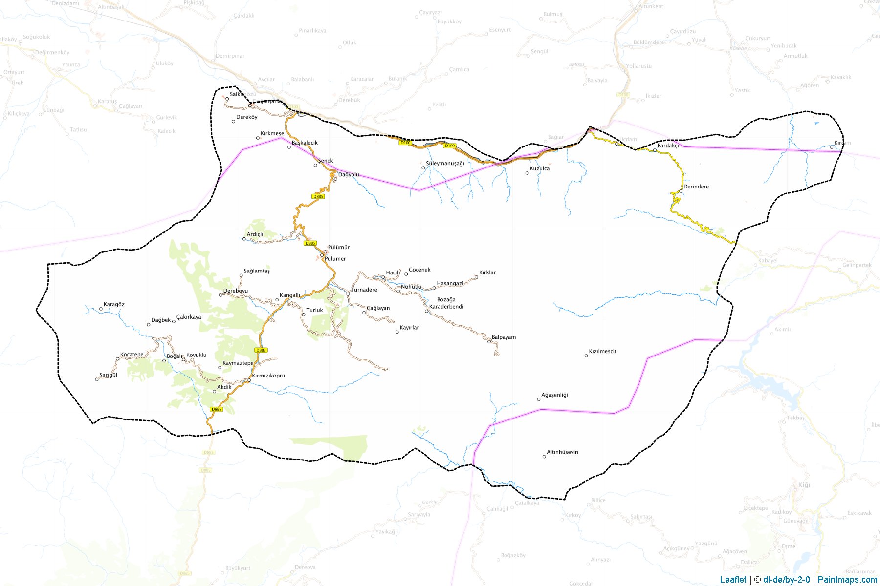 Pülümür (Tunceli) Haritası Örnekleri-1