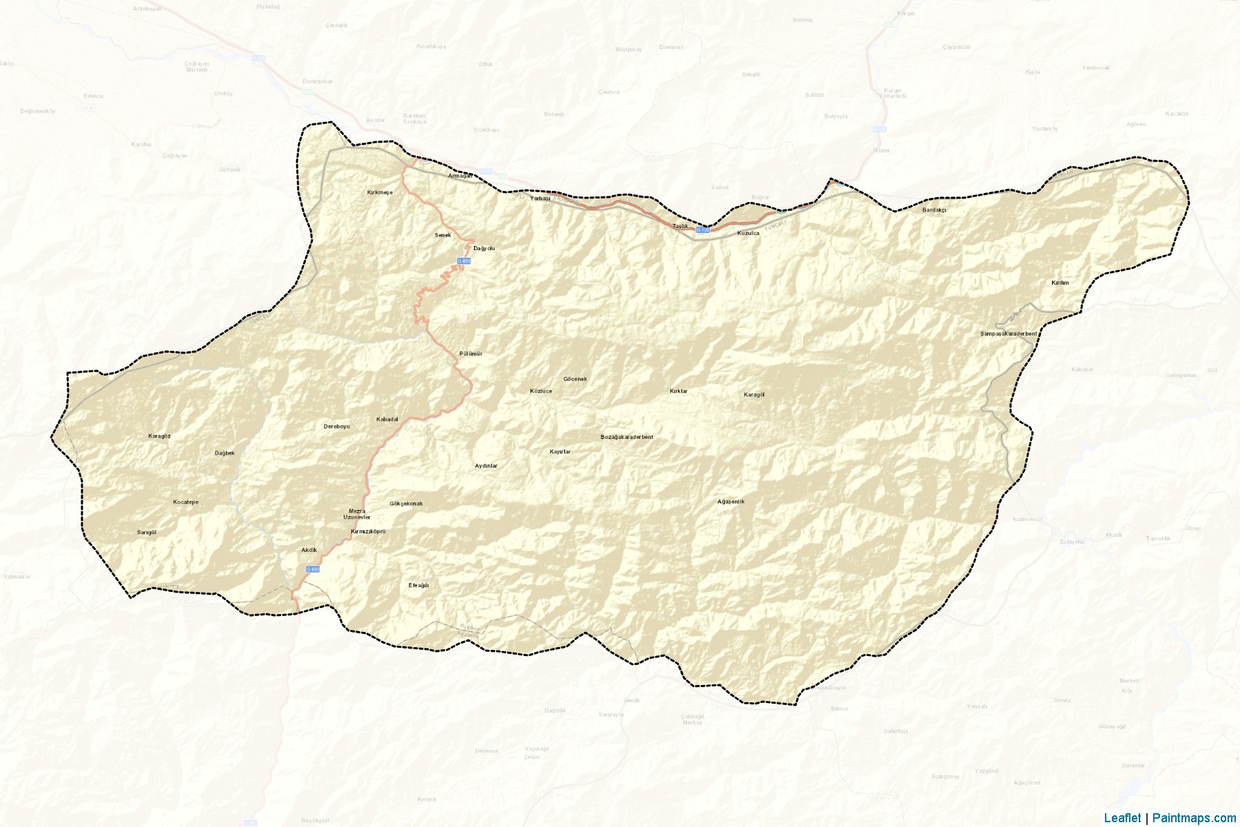 Pülümür (Tunceli) Haritası Örnekleri-2