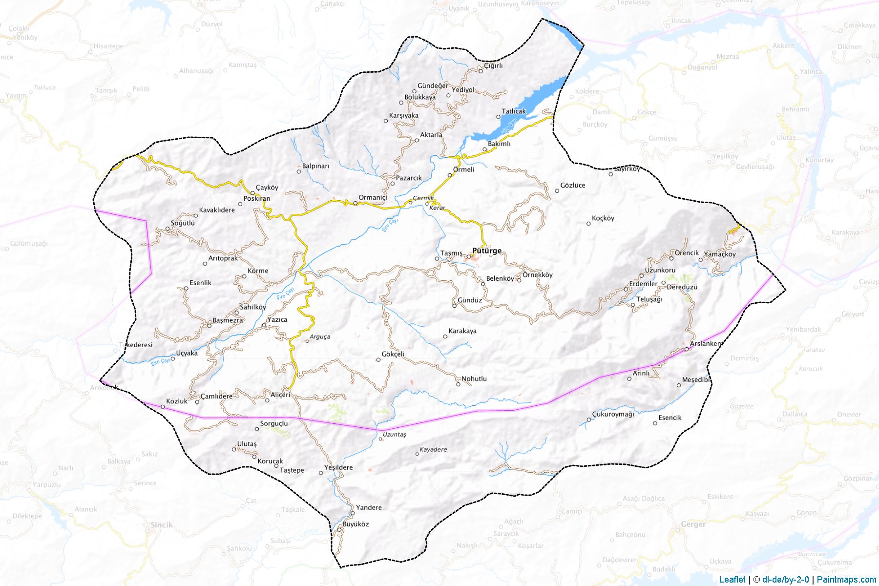 Pütürge (Malatya) Haritası Örnekleri-1