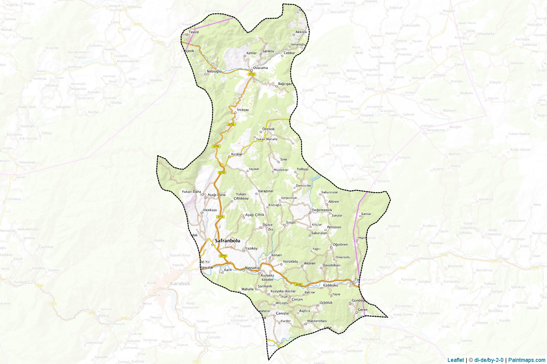 Safranbolu (Karabuk) Map Cropping Samples-1