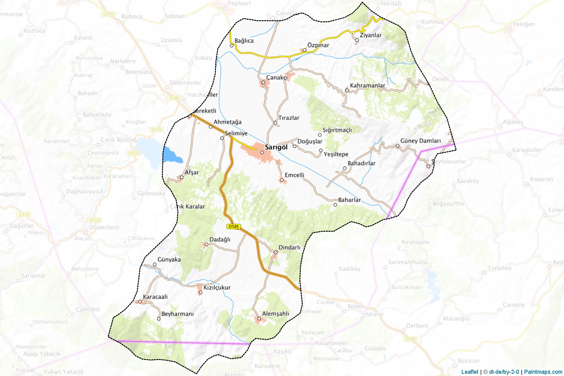 Muestras de recorte de mapas Sarıgöl (Manisa)-1