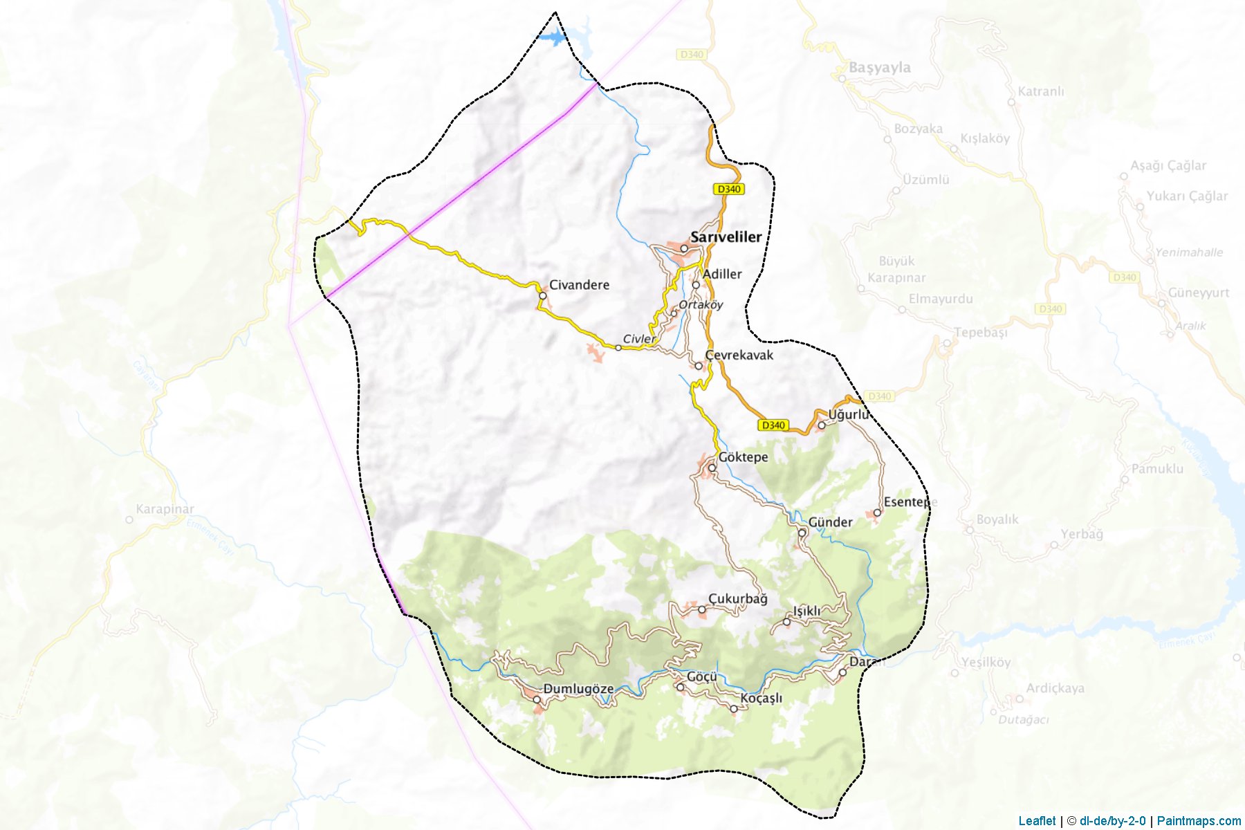 Sarıveliler (Karaman) Haritası Örnekleri-1