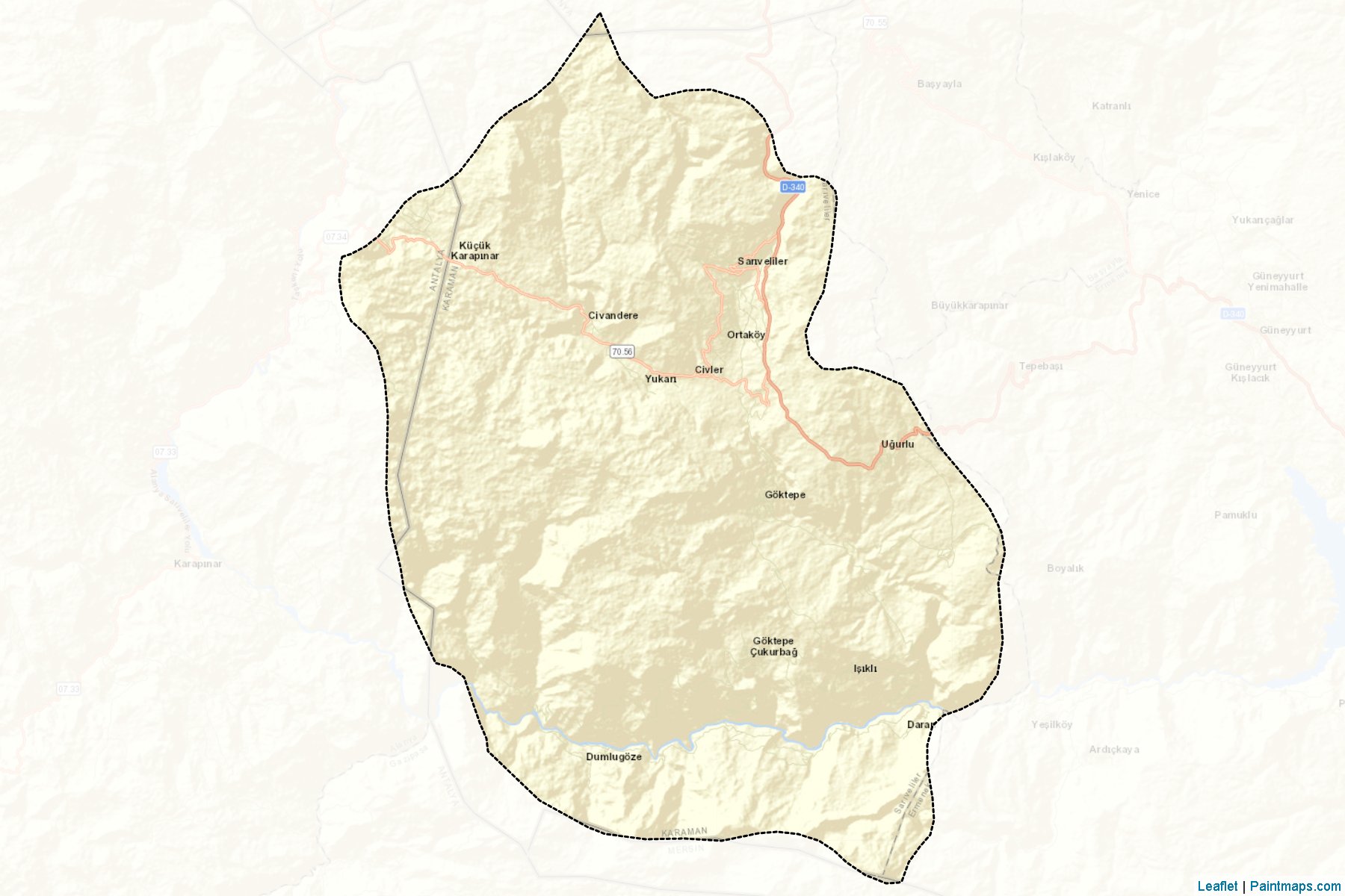 Sarıveliler (Karaman) Haritası Örnekleri-2