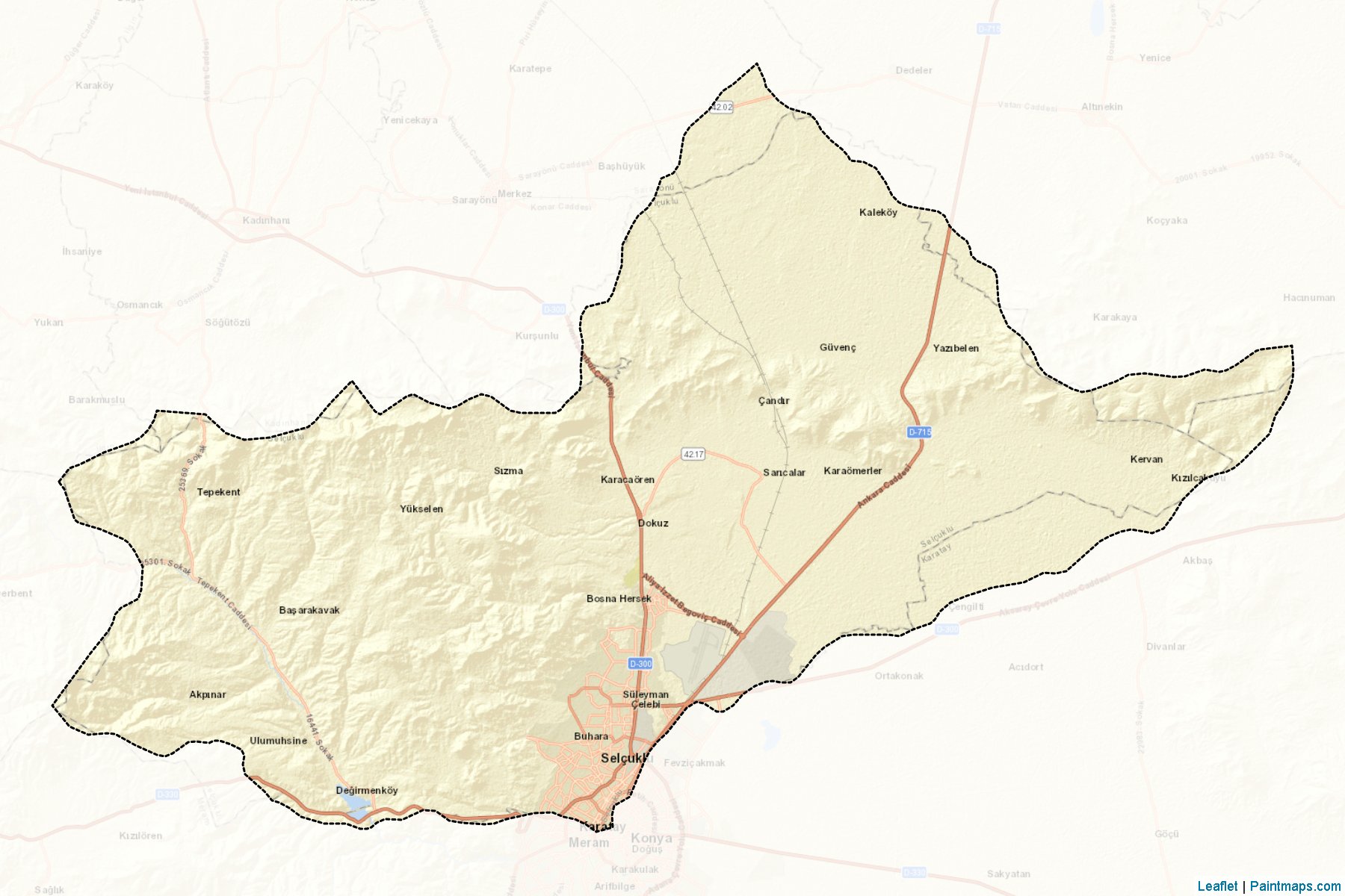 Selçuklu (Konya) Haritası Örnekleri-2