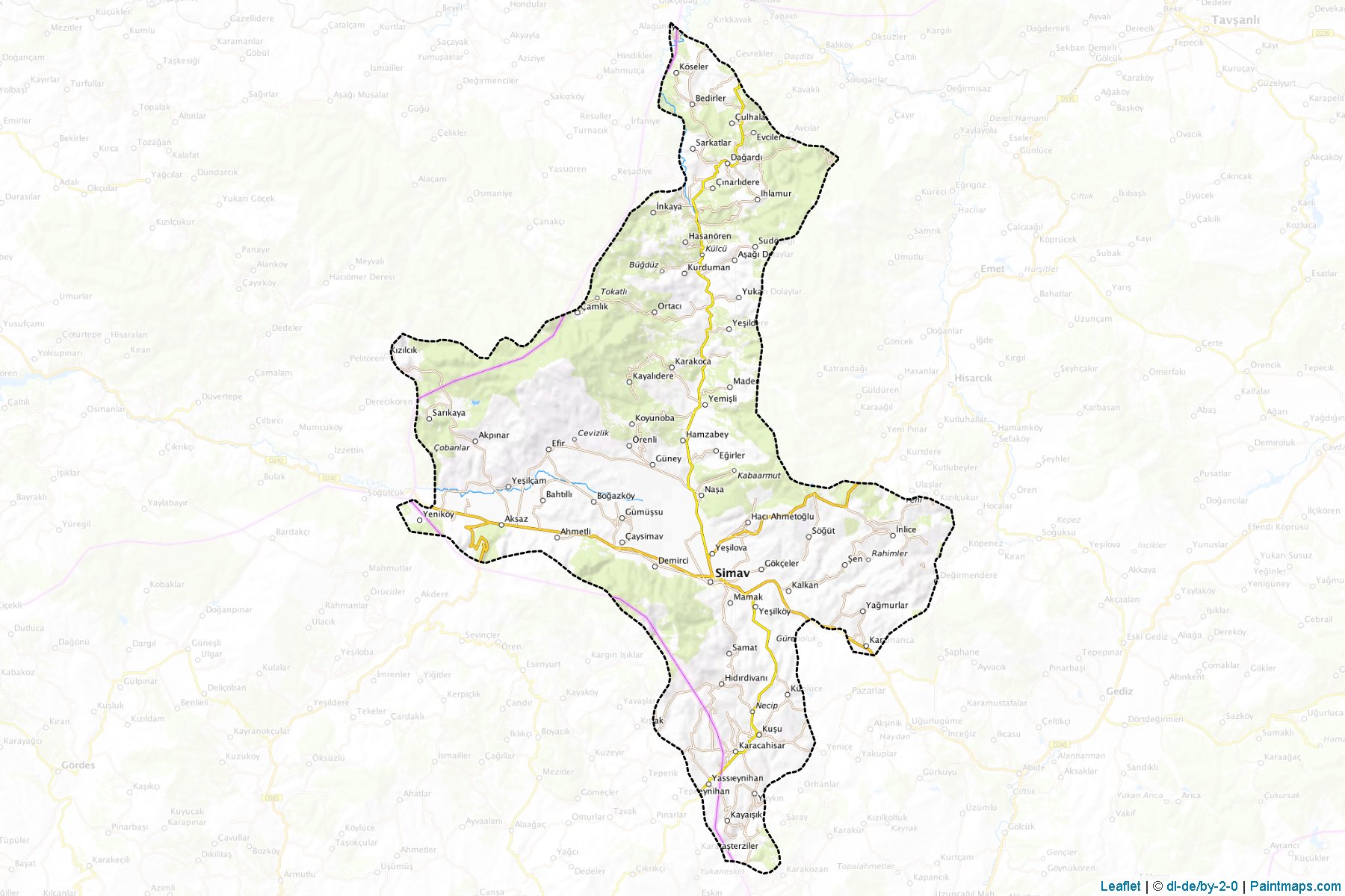 Simav (Kutahya) Map Cropping Samples-1