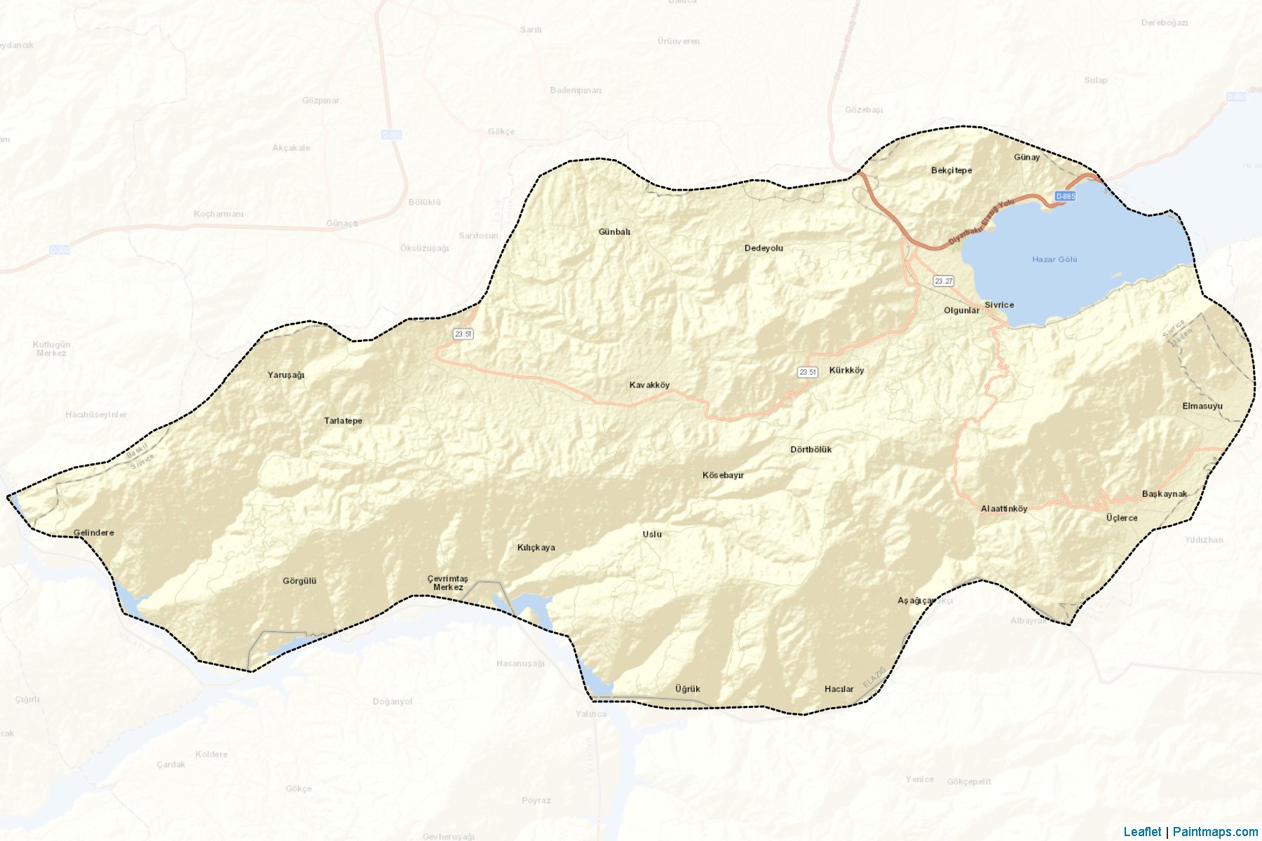 Muestras de recorte de mapas Sivrice (Elazig)-2