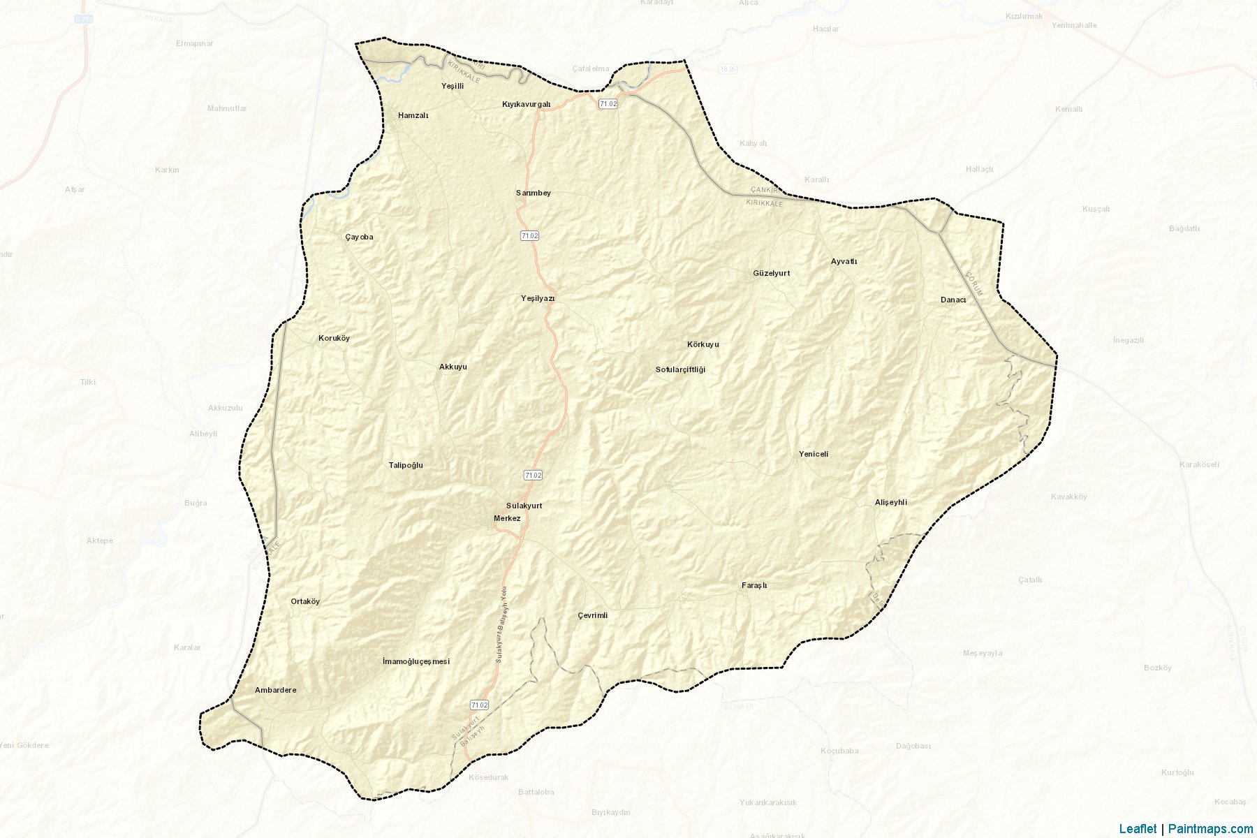 Muestras de recorte de mapas Sulakyurt (Kirikkale)-2