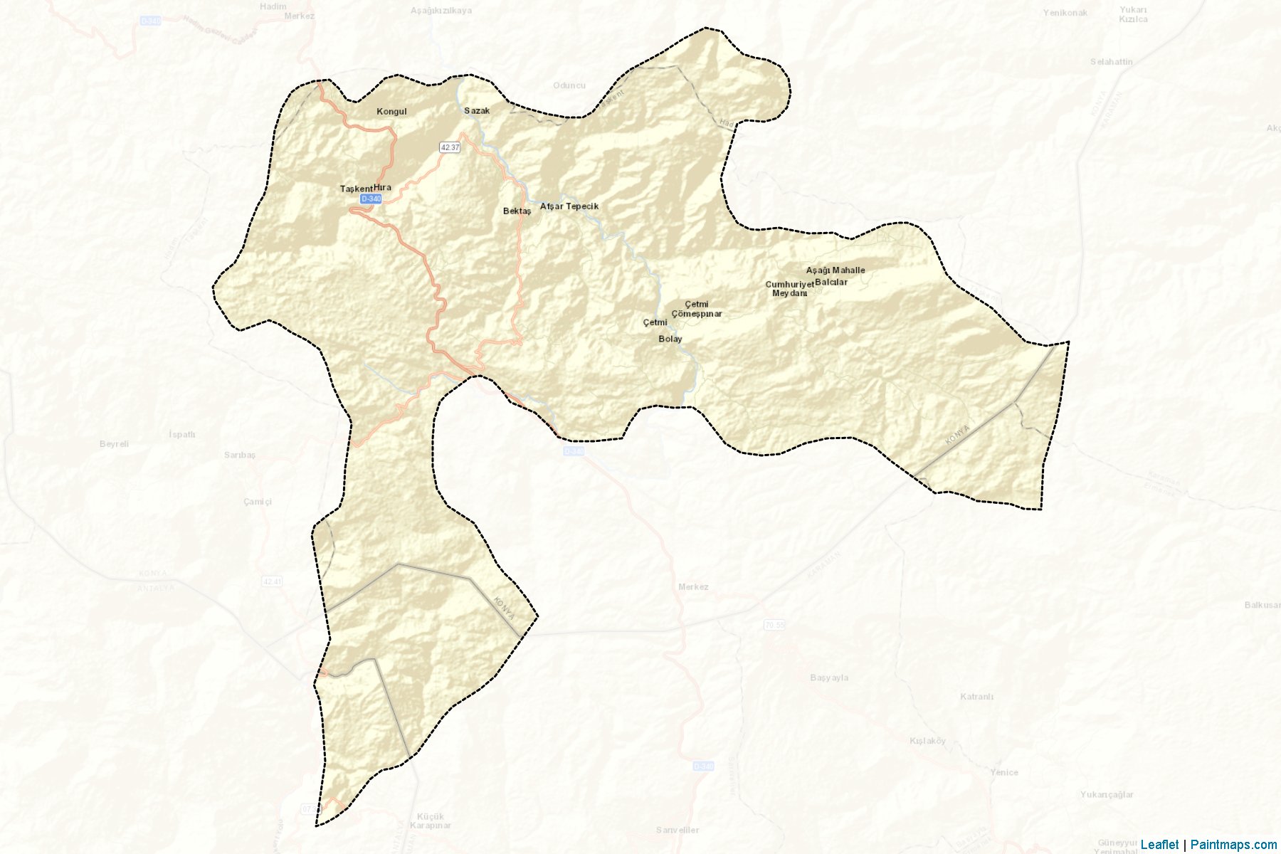 Taskent (Konya) Map Cropping Samples-2