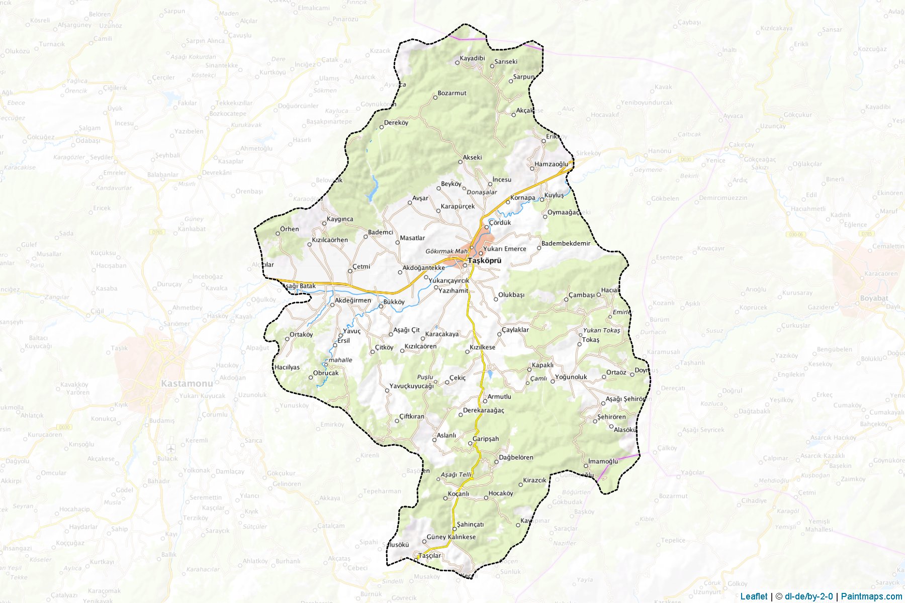 Tasköprü (Kastamonu) Map Cropping Samples-1