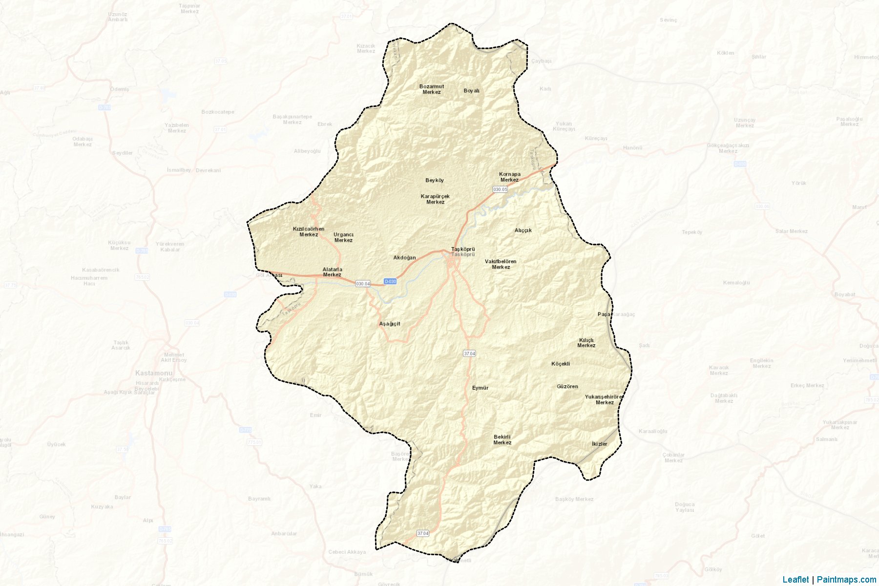 Tasköprü (Kastamonu) Map Cropping Samples-2