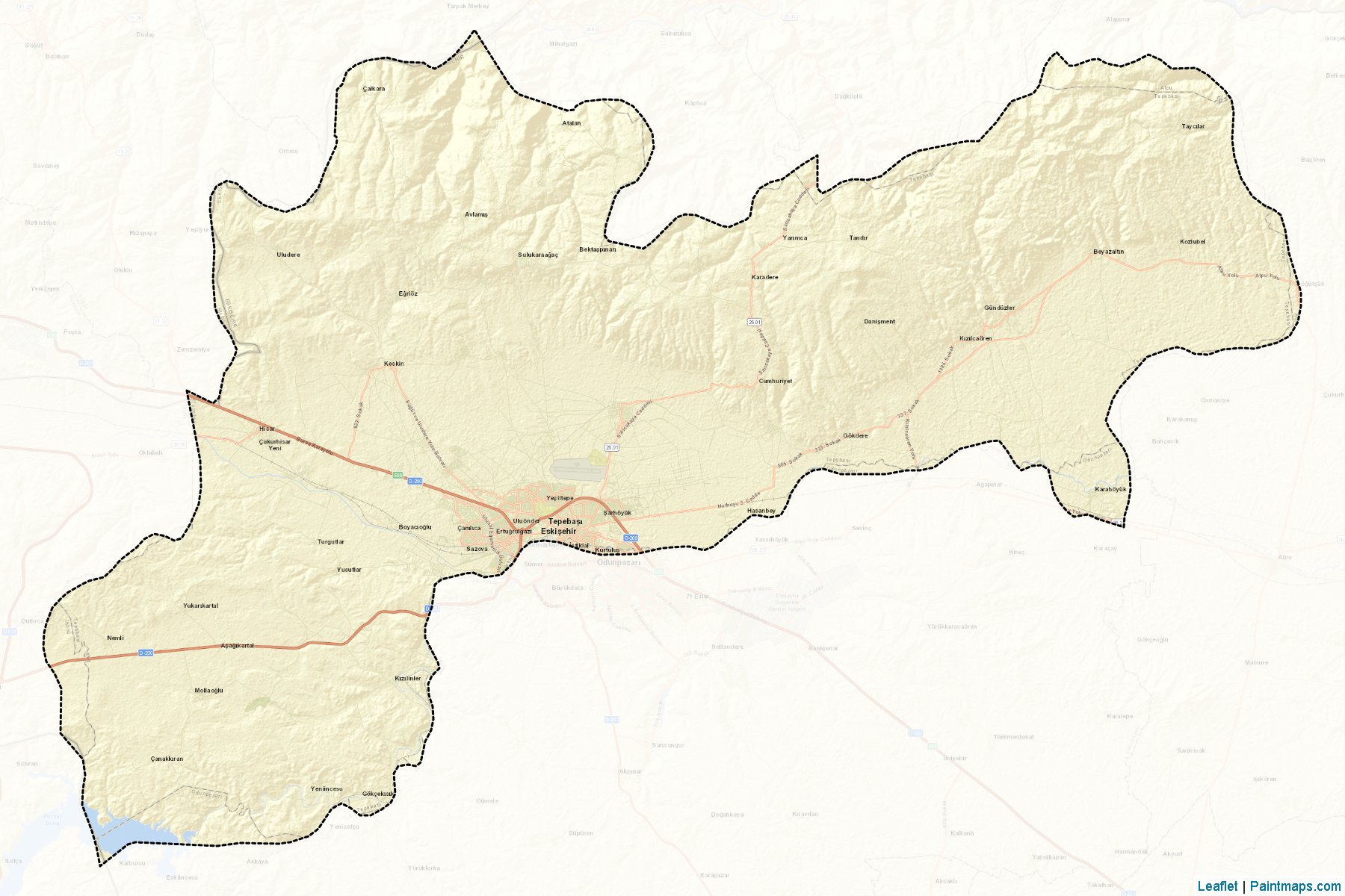 Tepebaşı (Eskişehir) Haritası Örnekleri-2