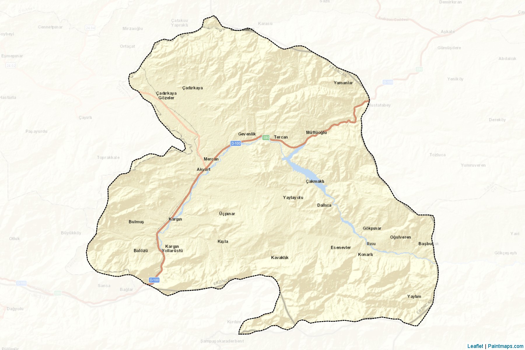 Tercan (Erzincan) Map Cropping Samples-2