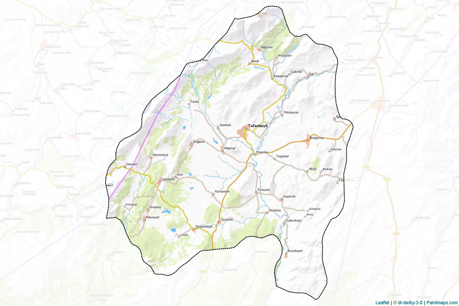 Tufanbeyli (Adana) Haritası Örnekleri-1