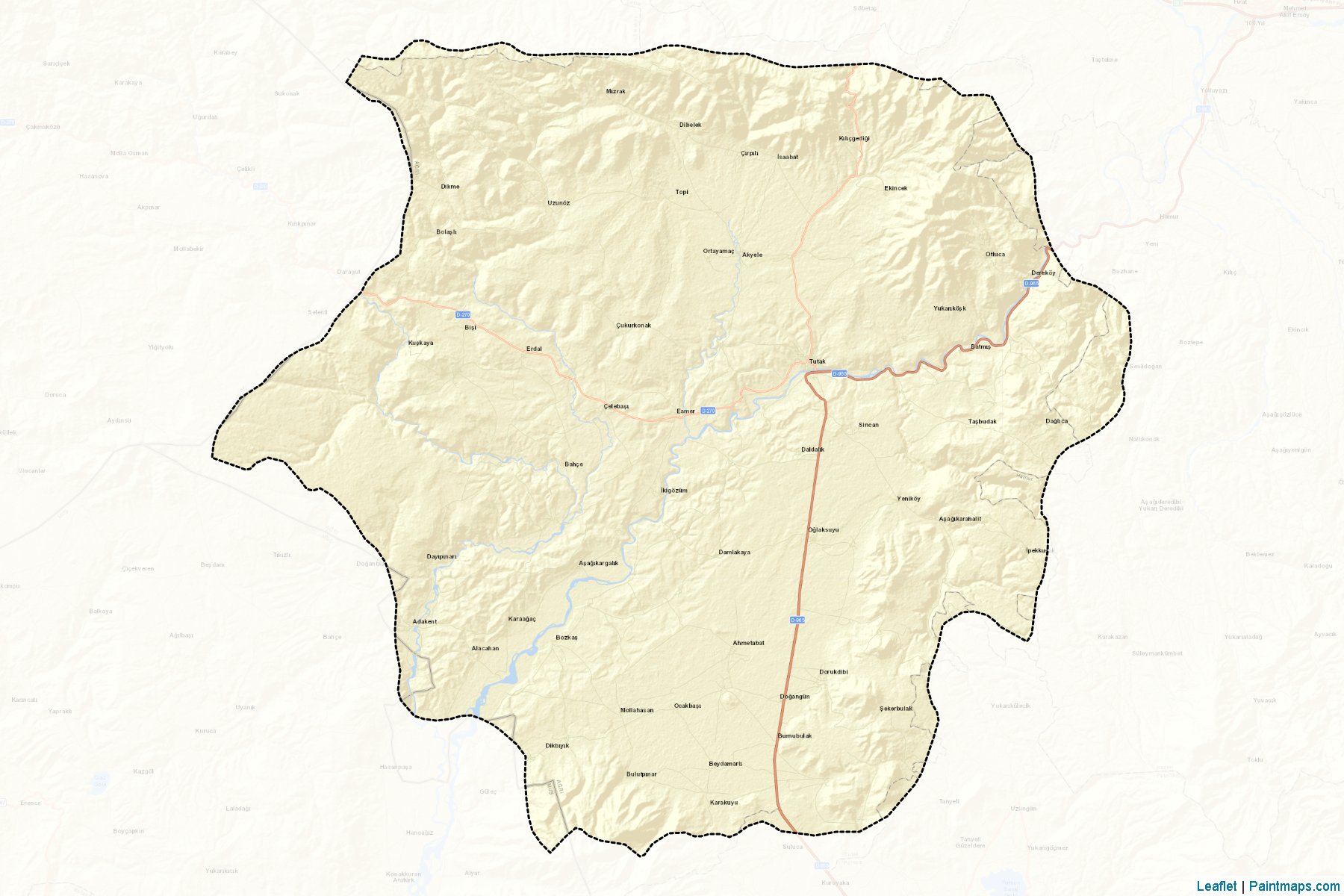 Muestras de recorte de mapas Tutak (Agri)-2