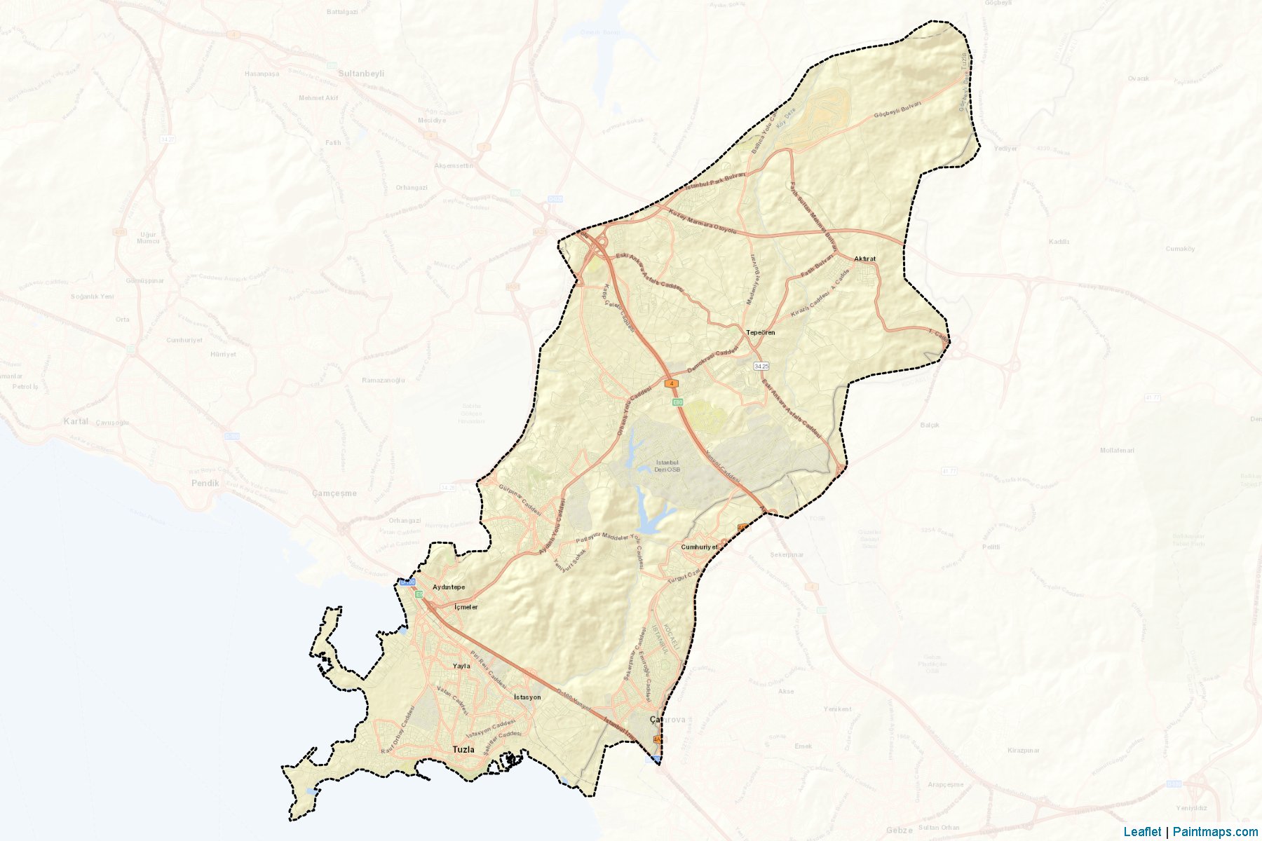 Muestras de recorte de mapas Tuzla (Istanbul)-2