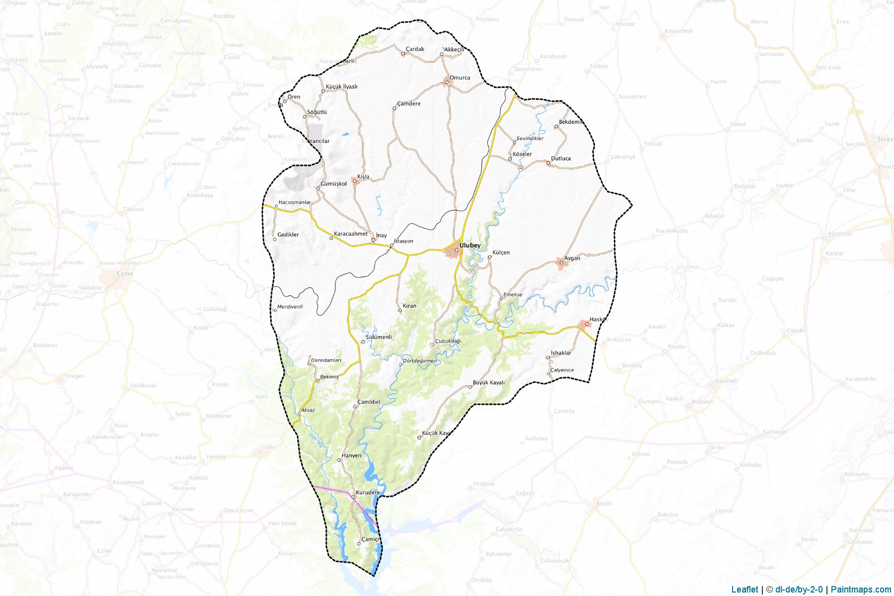 Ulubey (Usak) Map Cropping Samples-1