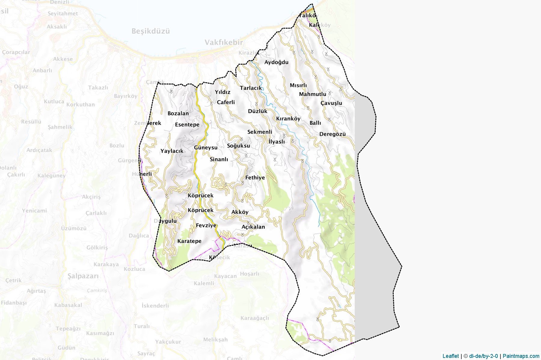 Muestras de recorte de mapas Vakfıkebir (Trabzon)-1