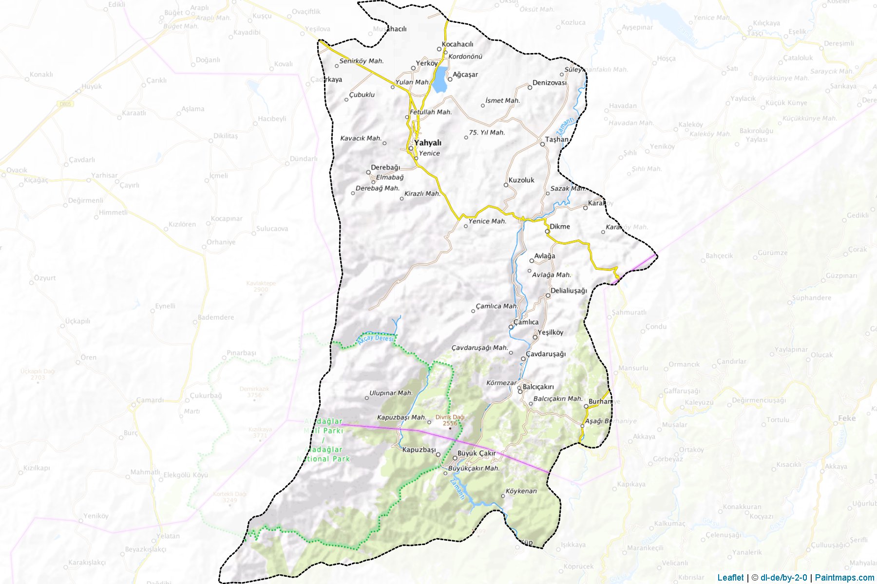 Yahyali (Kayseri) Map Cropping Samples-1