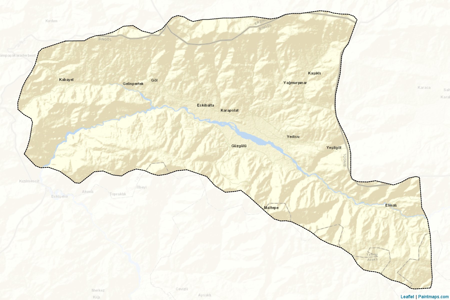 Muestras de recorte de mapas Yedisu (Bingol)-2