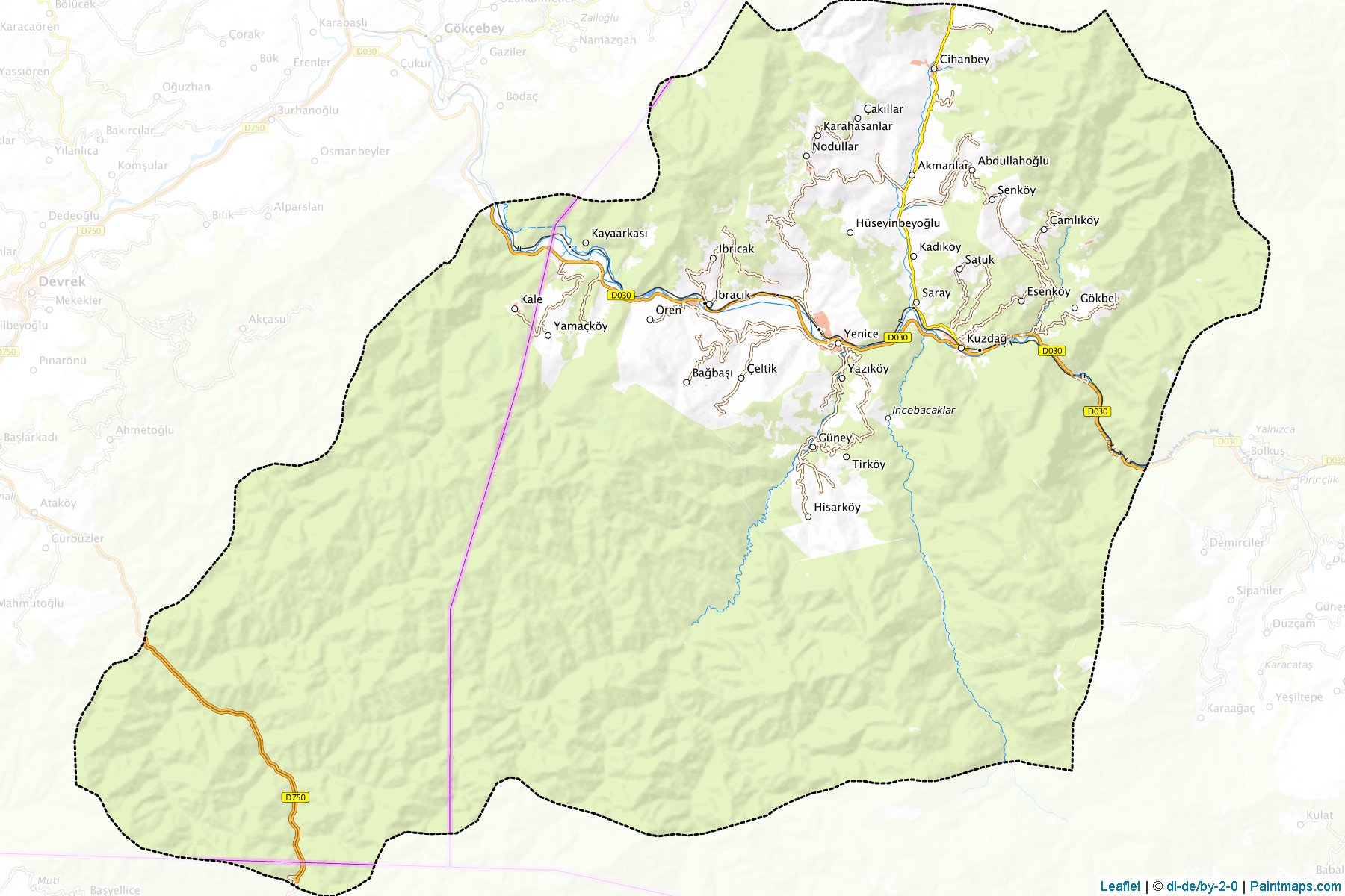 Yenice (Karabuk) Map Cropping Samples-1