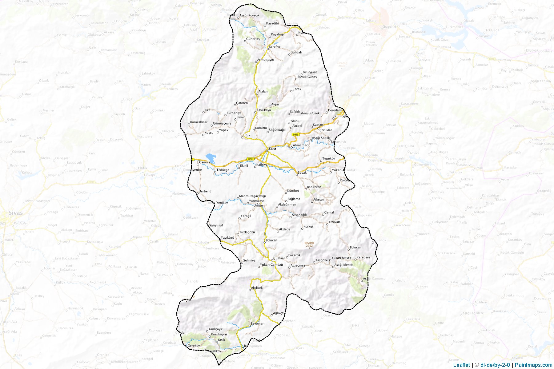 Muestras de recorte de mapas Zara (Sivas)-1