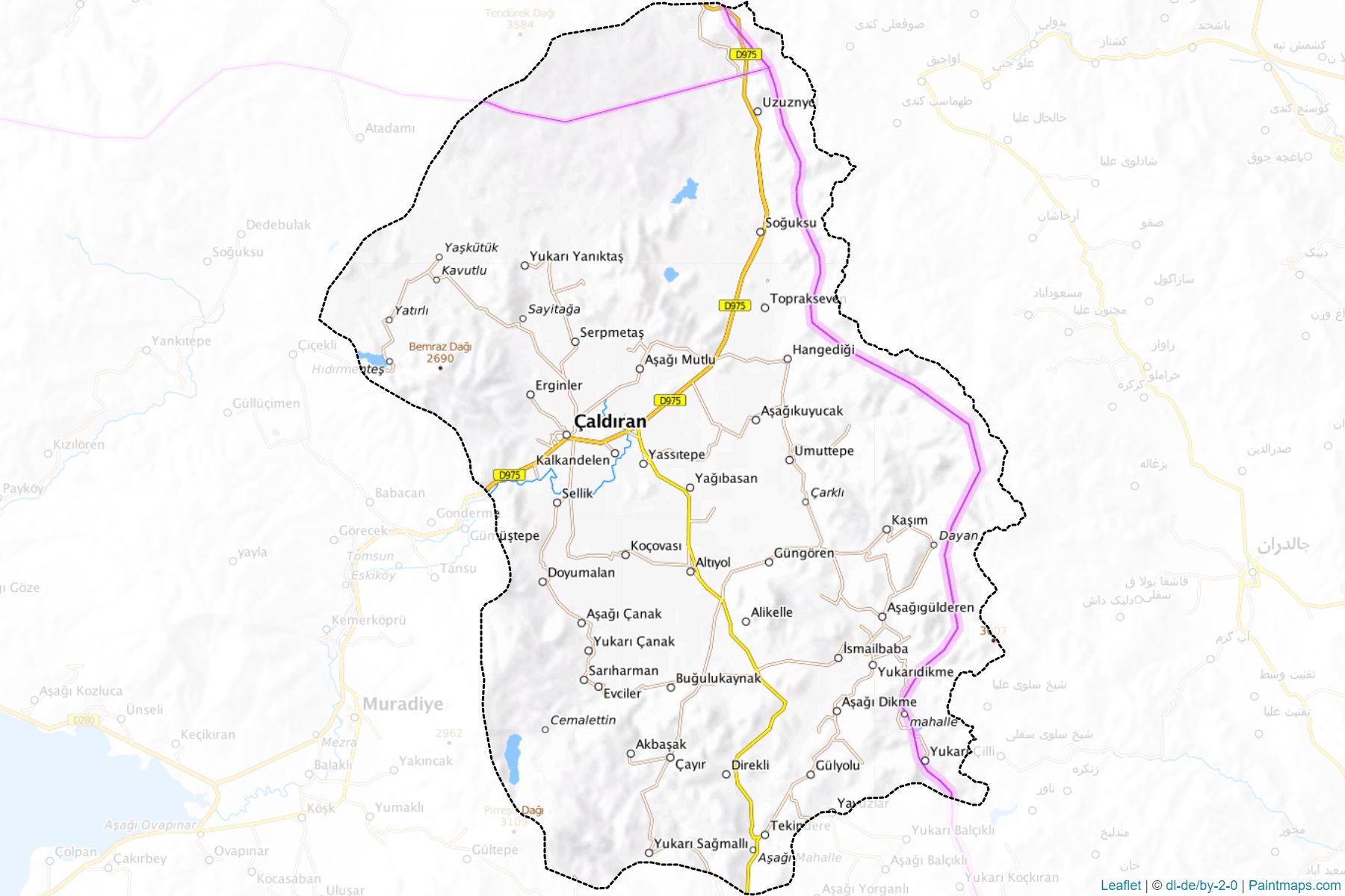 Çaldıran (Van) Haritası Örnekleri-1