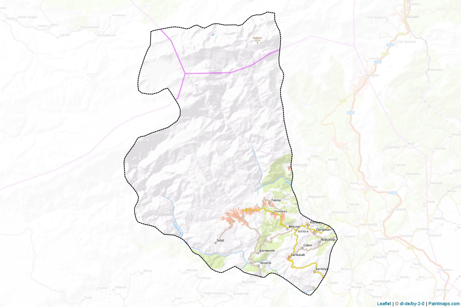 Çamlıyayla (Mersin) Map Cropping Samples-1