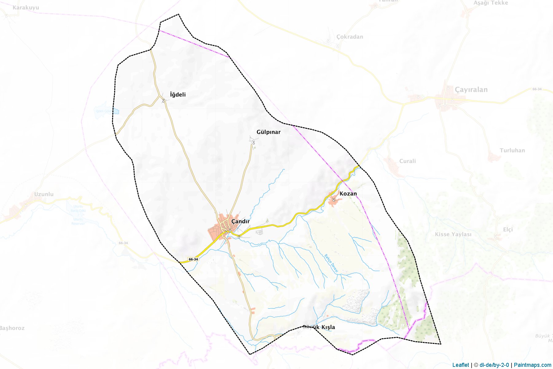 Muestras de recorte de mapas Çandır (Yozgat)-1