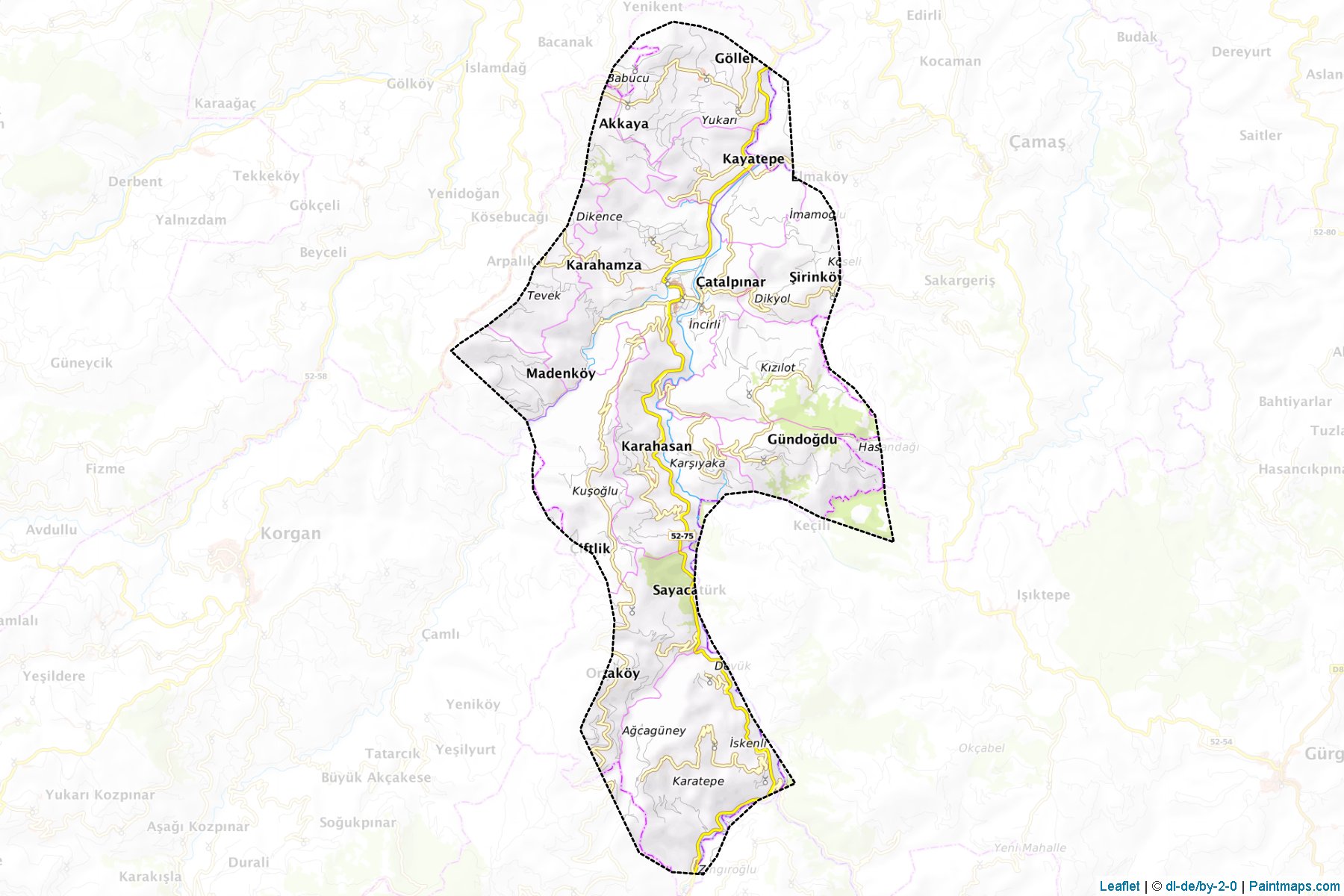 Çatalpınar (Ordu) Map Cropping Samples-1